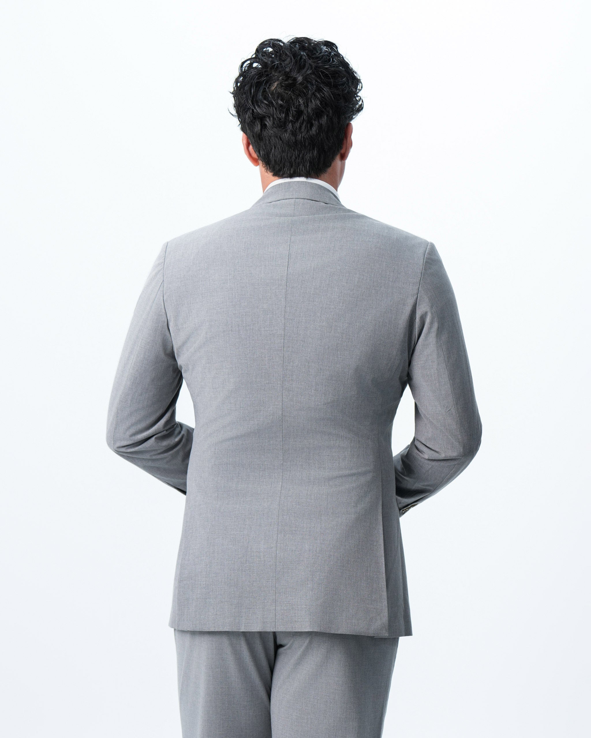 Athletic Fit Stretch Blazer - Lightweight Heathered Smoked Grey
