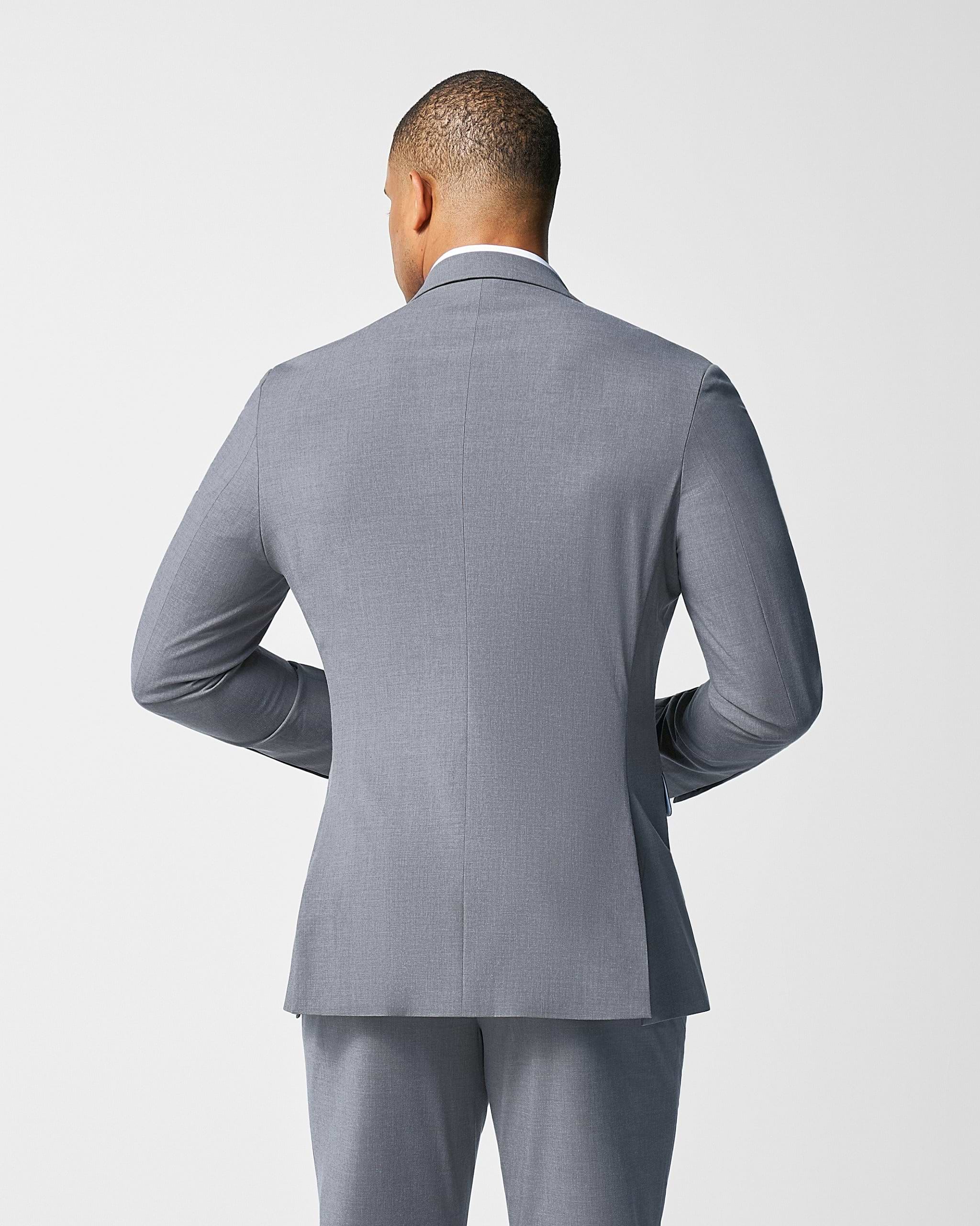 Athletic Fit Stretch Blazer - Lightweight Heathered Smoked Grey