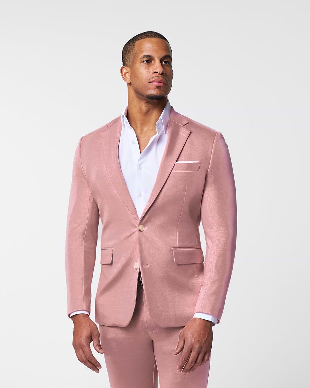 Athletic Fit Stretch Suit - Solid Rose
