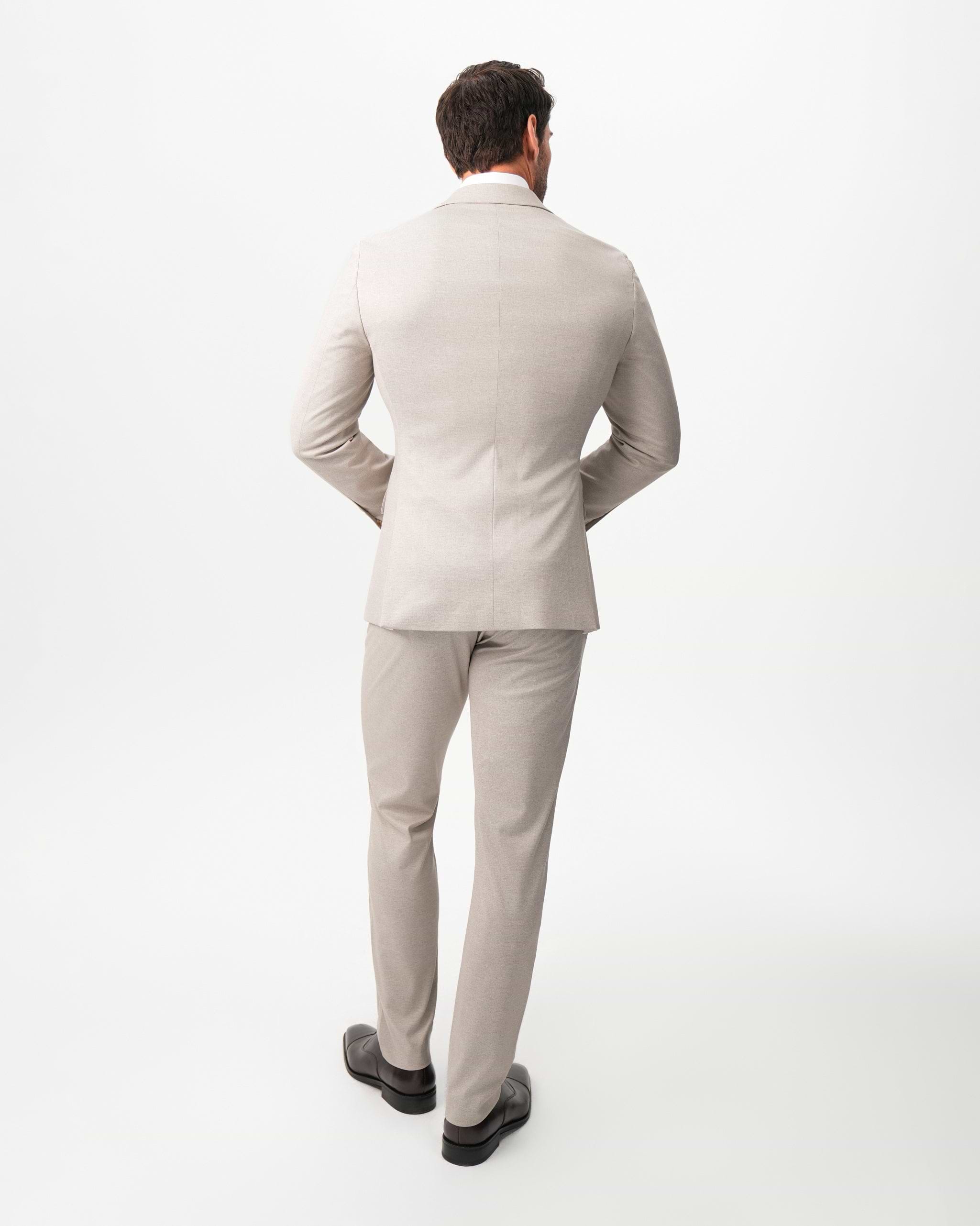 Athletic Fit Stretch Suit - Solid Tan
