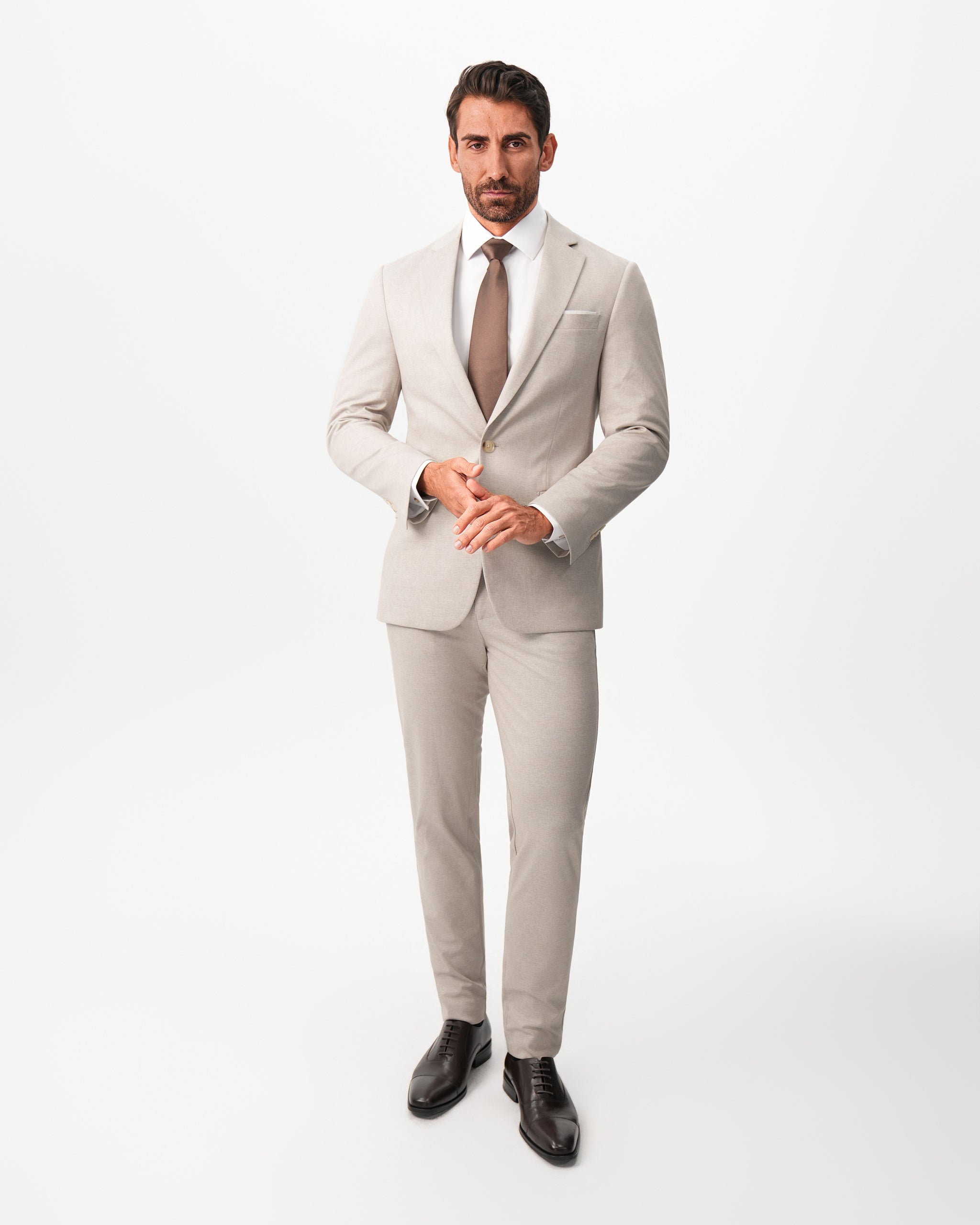 Athletic Fit Stretch Blazer - Solid Tan