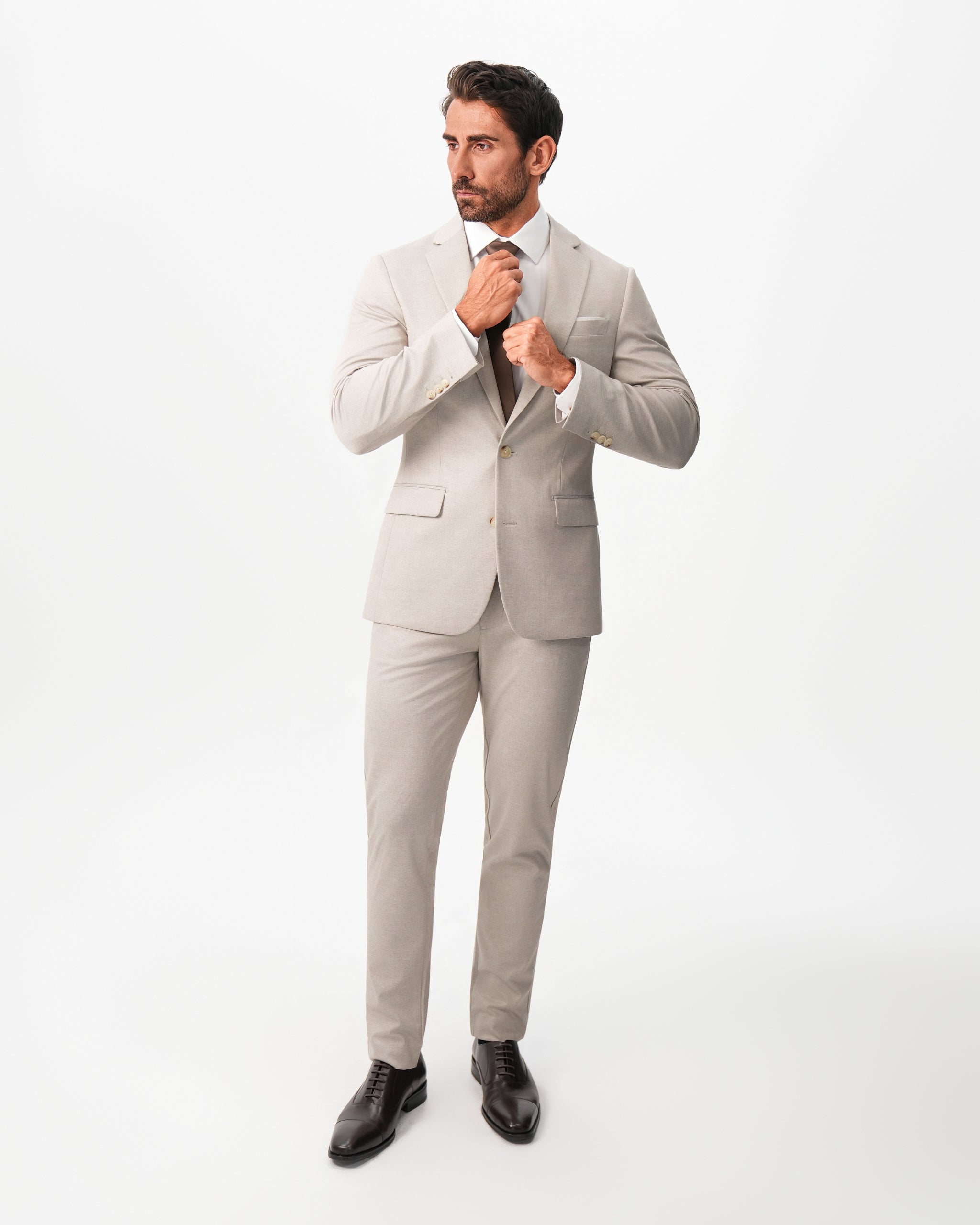 Athletic Fit Stretch Blazer - Solid Tan