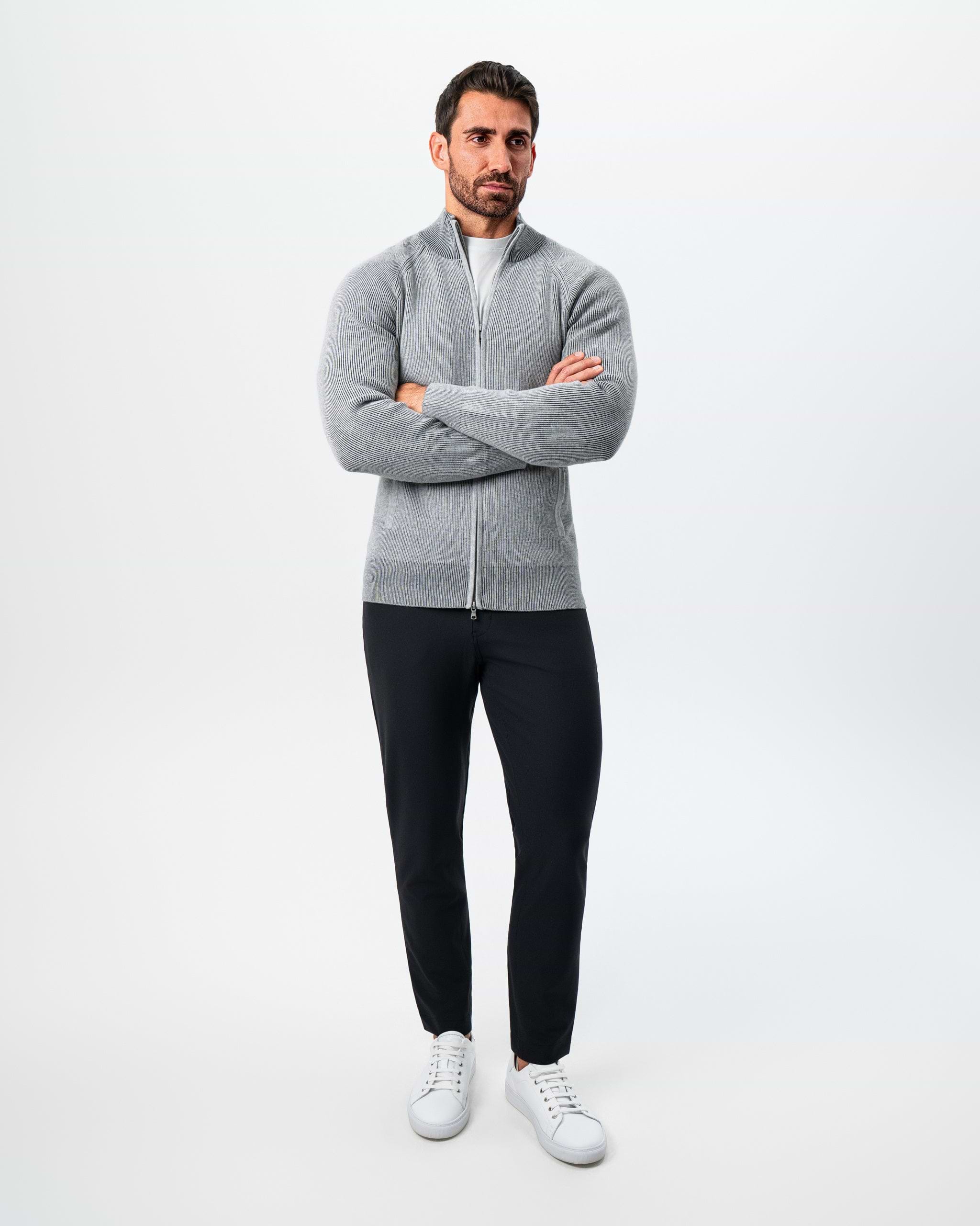 Mid-Weight Sweater Bomber - Grey