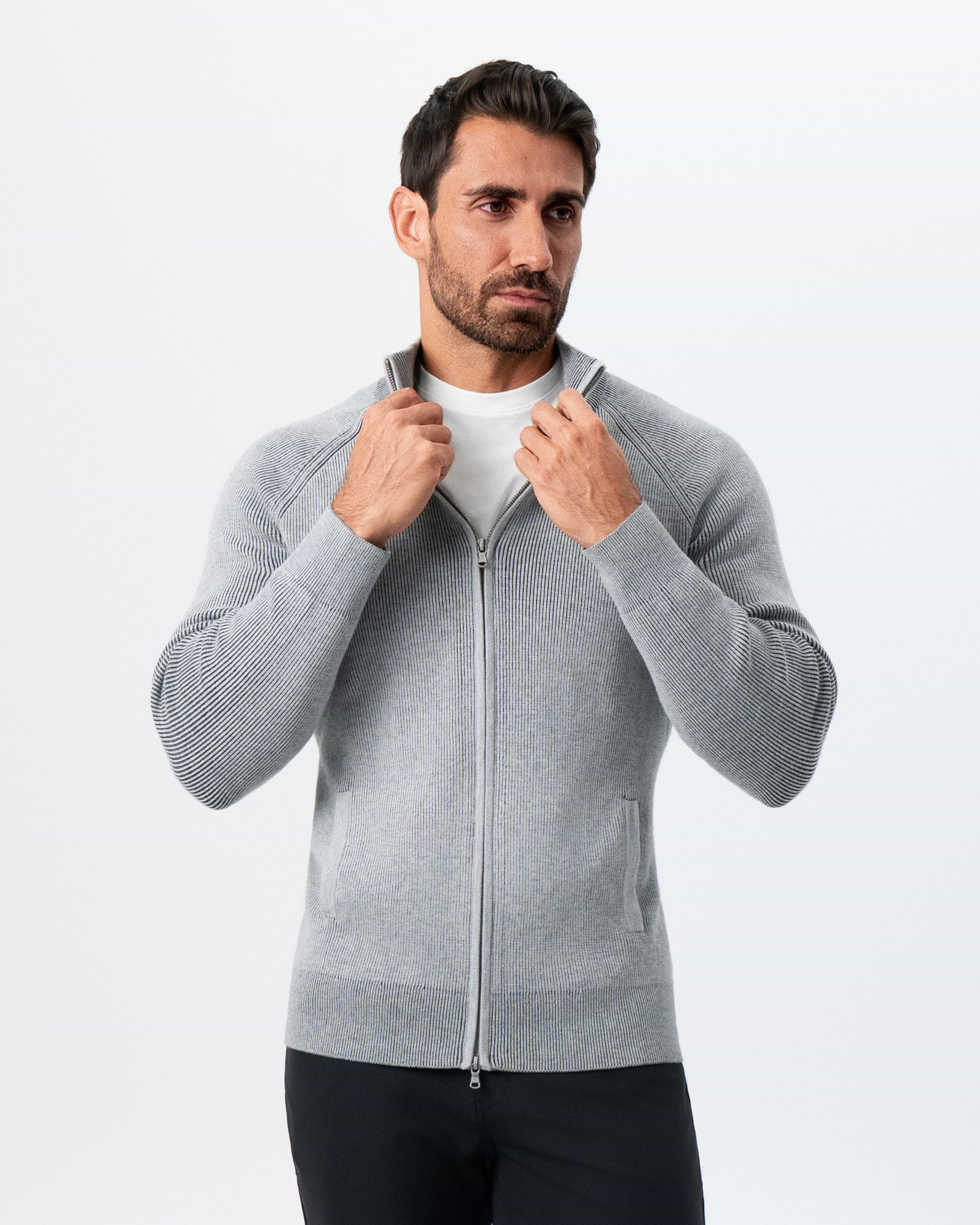 Mid-Weight Sweater Bomber - Grey