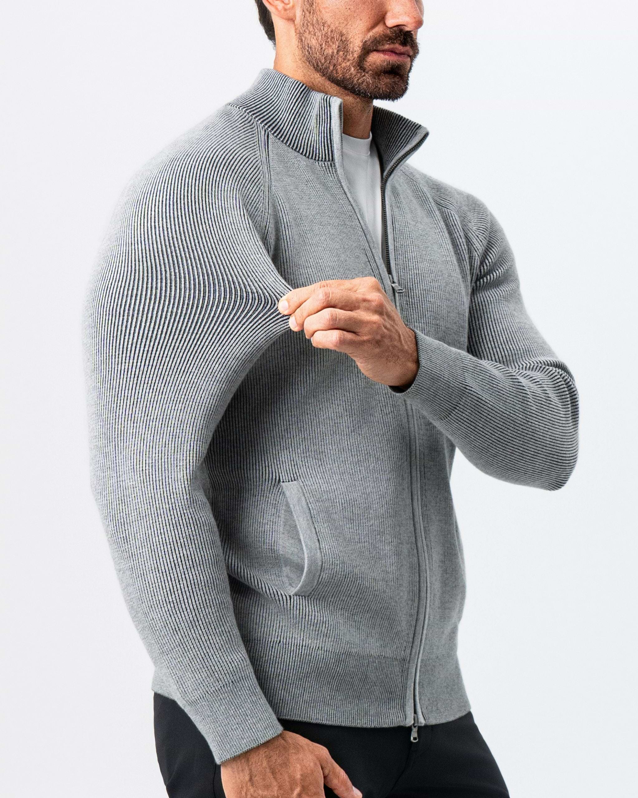 Mid-Weight Sweater Bomber - Grey