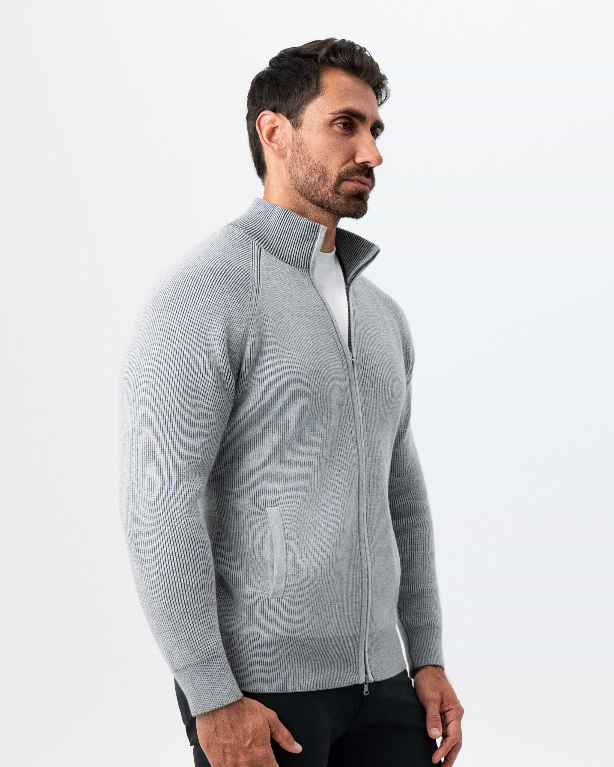 Mid-Weight Sweater Bomber - Grey