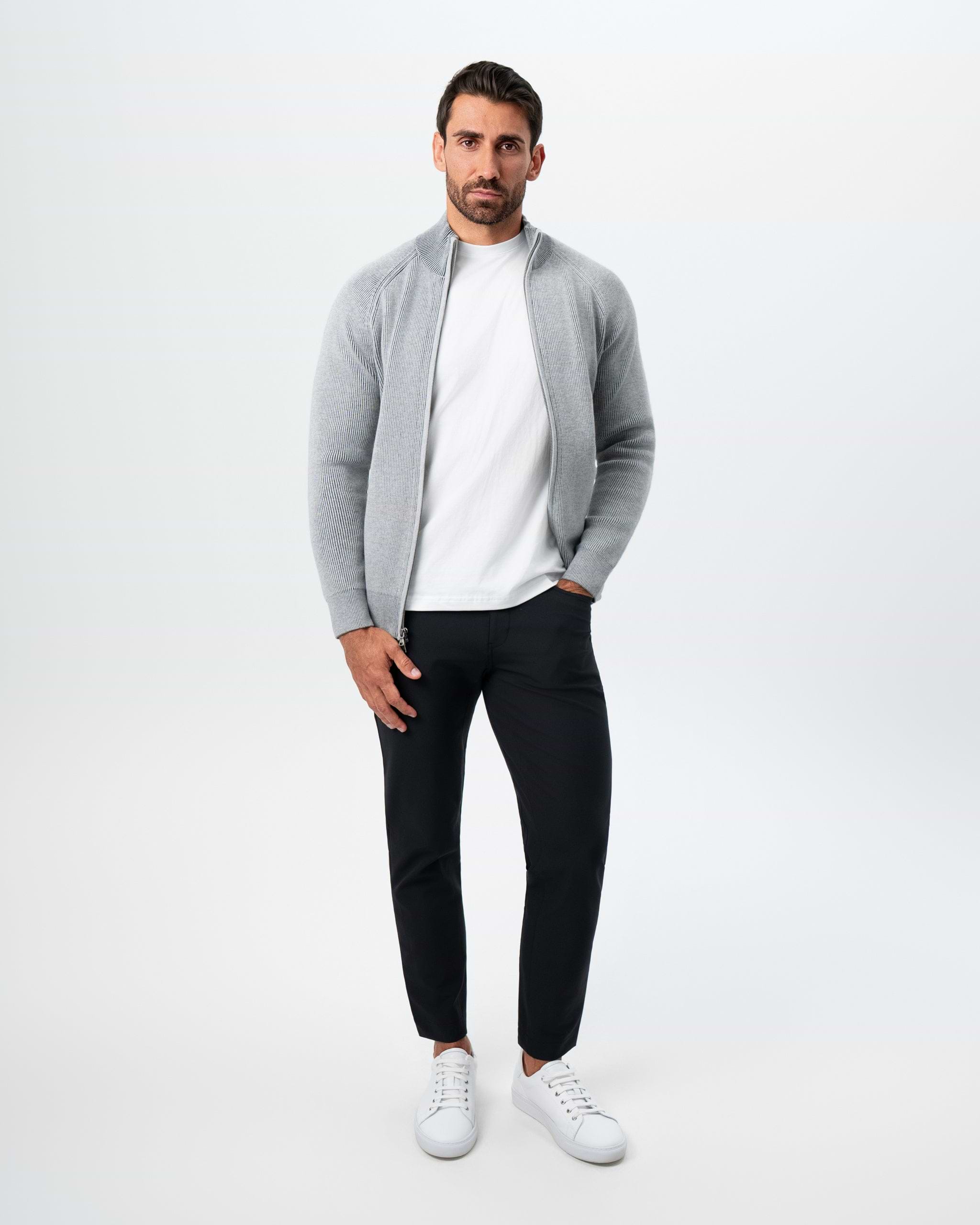 Mid-Weight Sweater Bomber - Grey