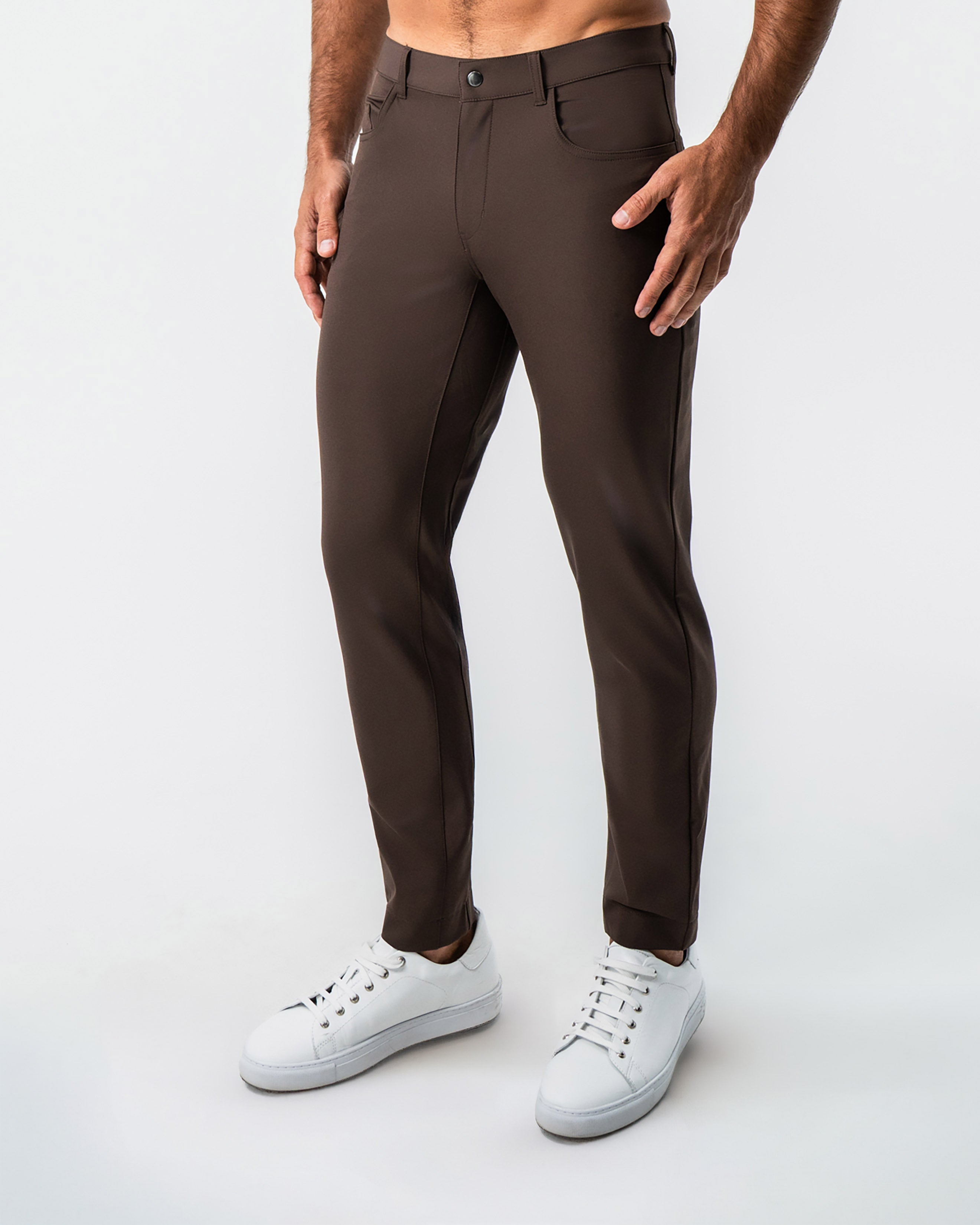 Athletic Fit Stretch Tech Chino - Brown