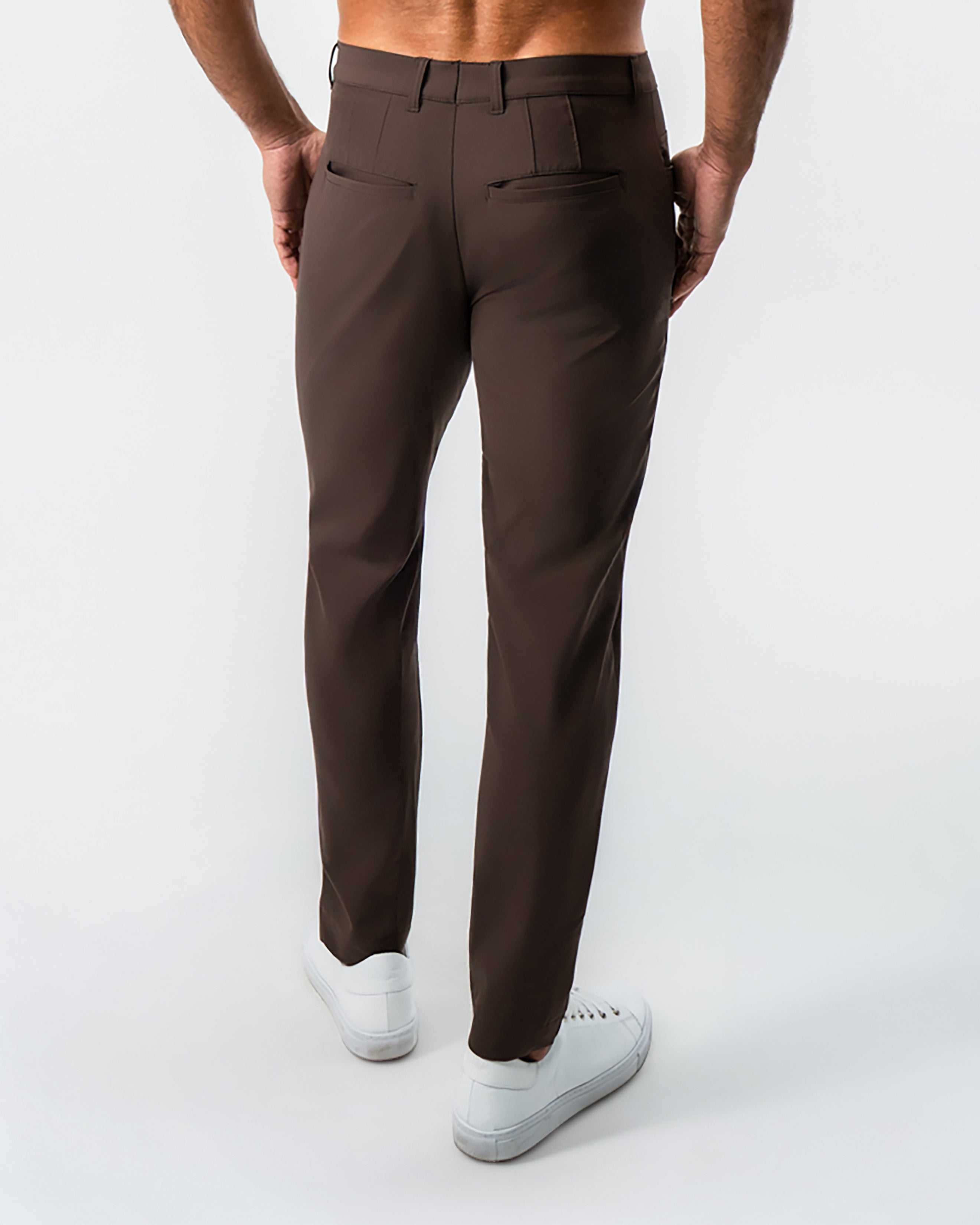 Athletic Fit Stretch Tech Chino - Brown