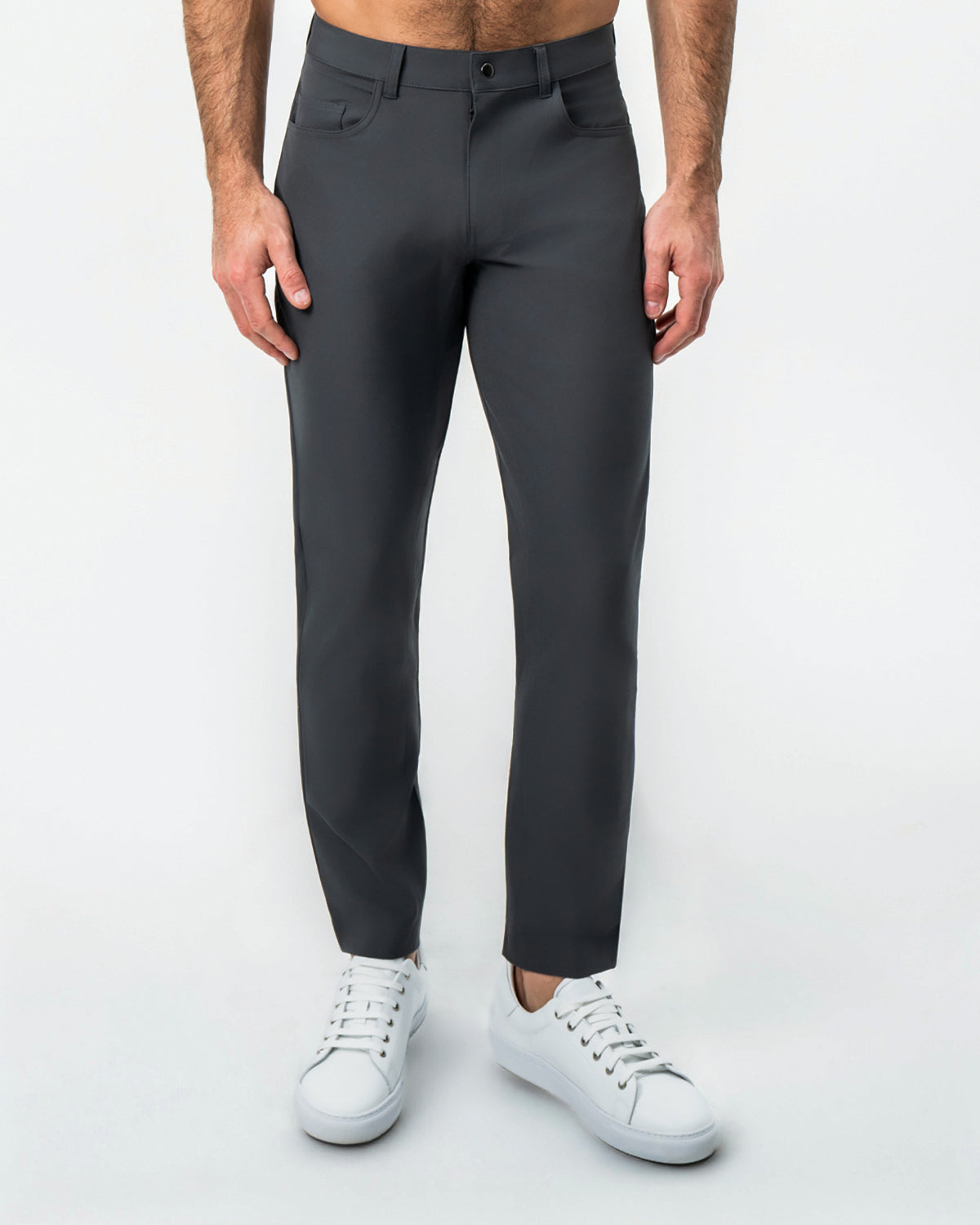 Athletic Fit Stretch Tech Chino - Charcoal