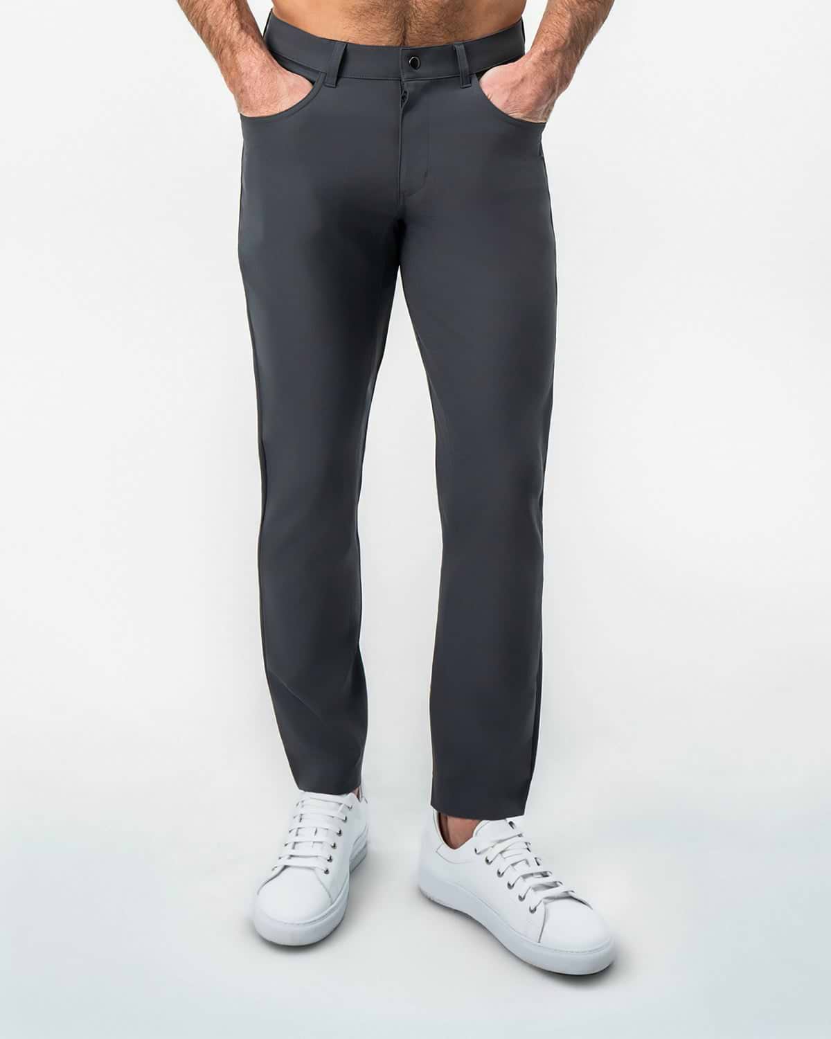 Athletic Fit Stretch Tech Chino - Charcoal