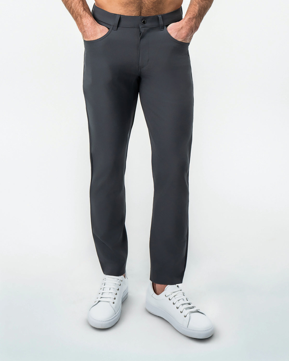 Athletic Fit Stretch Tech Chino - Charcoal