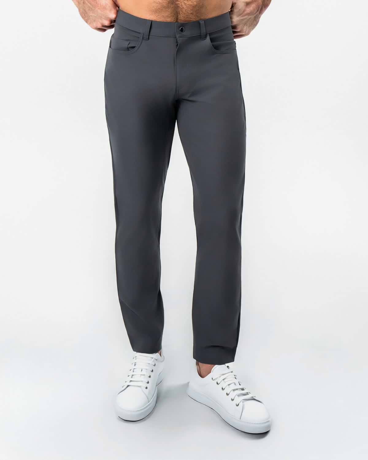 Athletic Fit Stretch Tech Chino - Charcoal