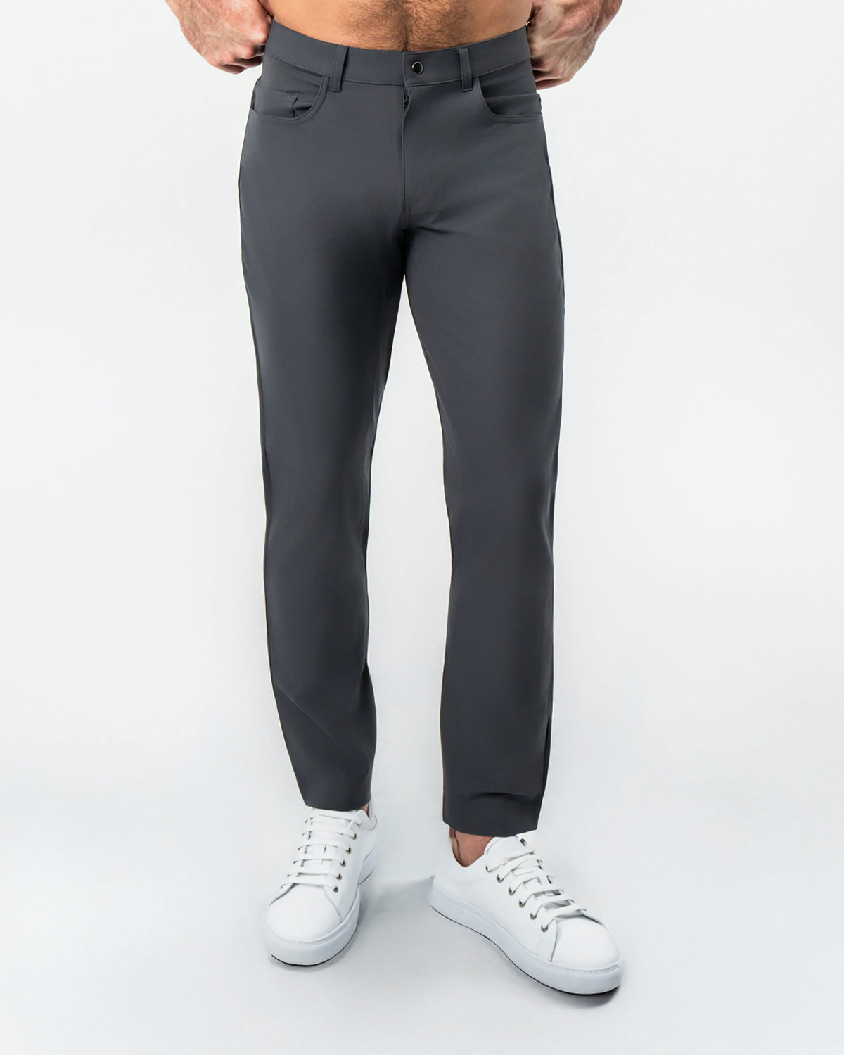 Athletic Fit Stretch Tech Chino - Charcoal