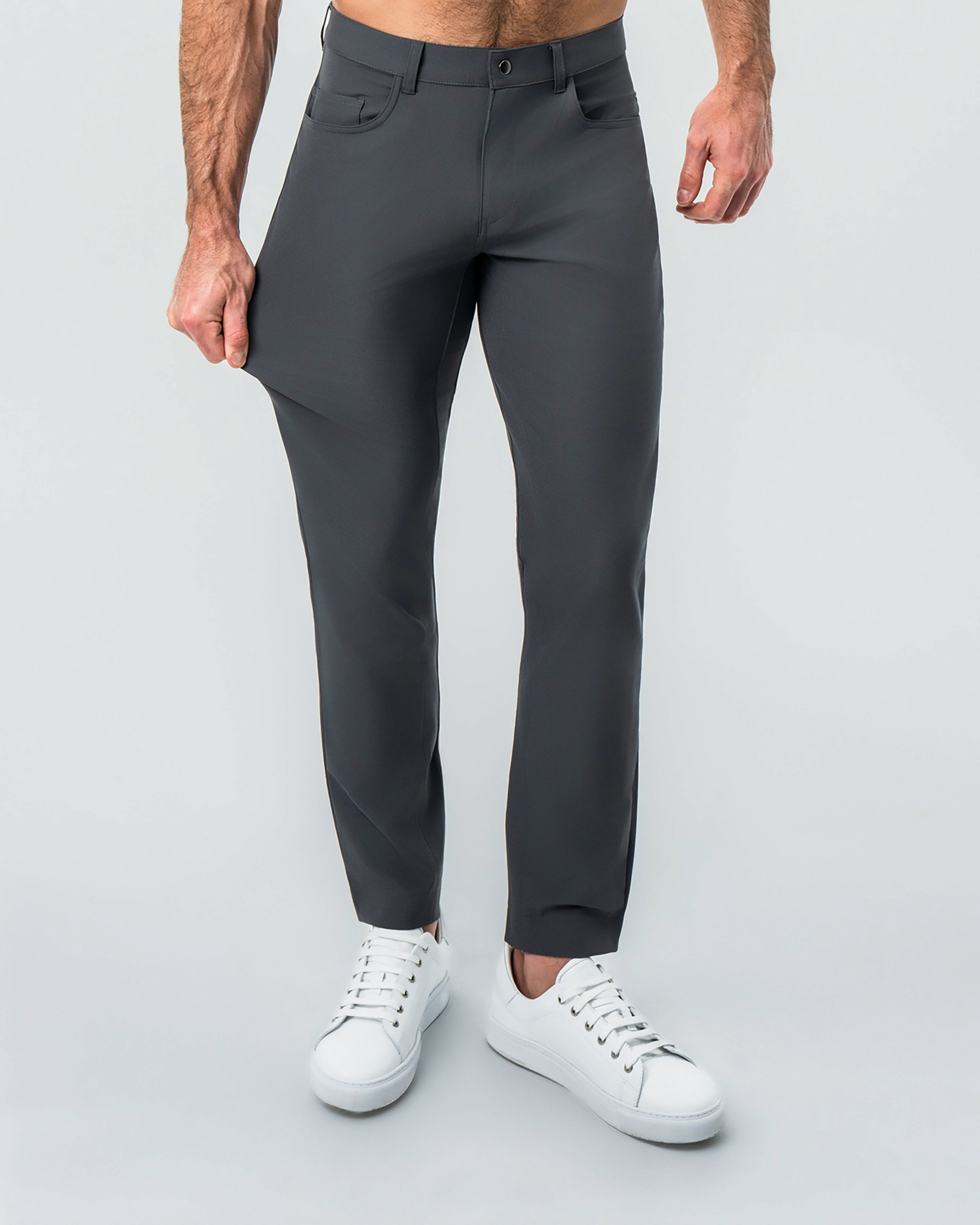 Athletic Fit Stretch Tech Chino - Charcoal
