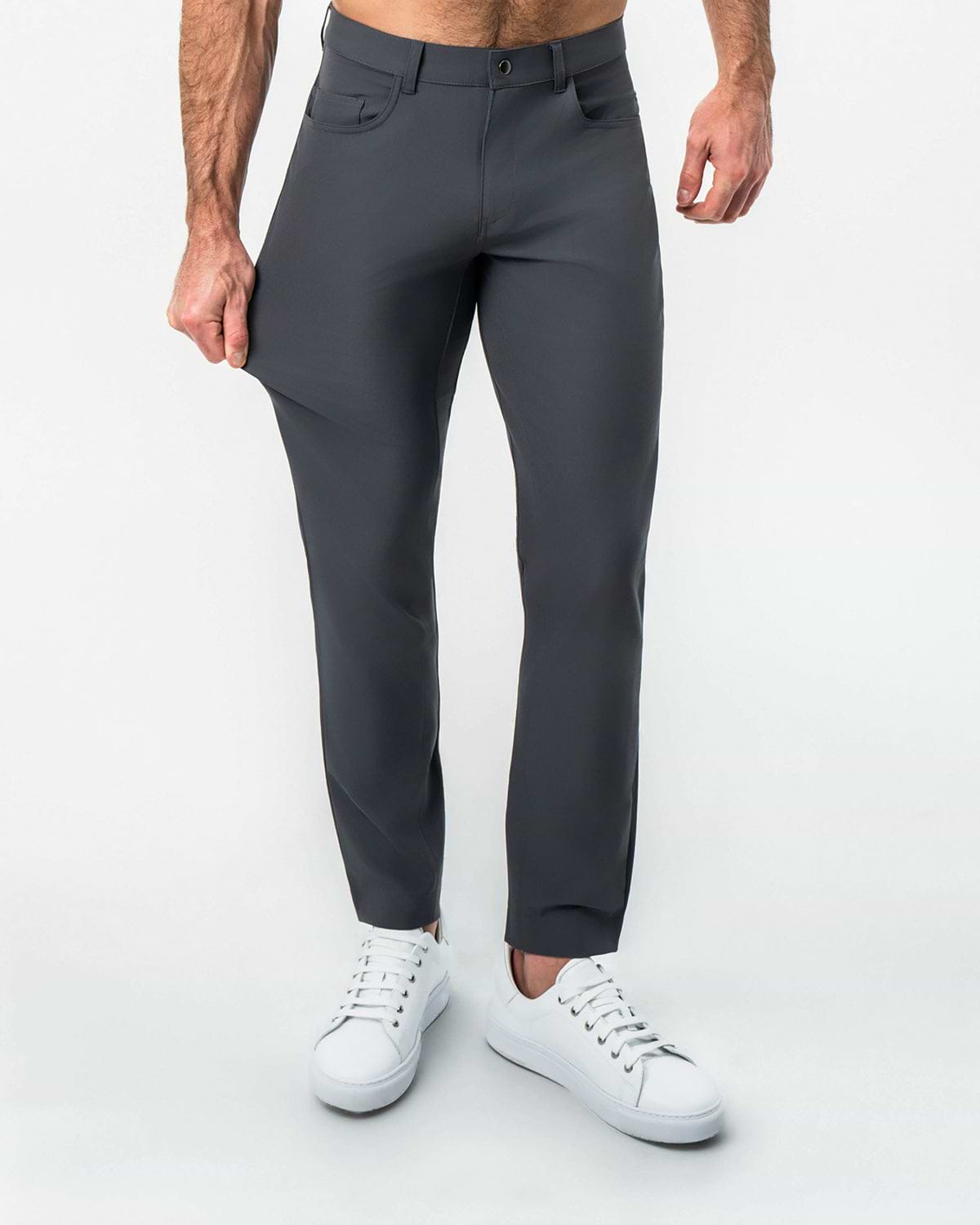 Athletic Fit Stretch Tech Chino - Charcoal