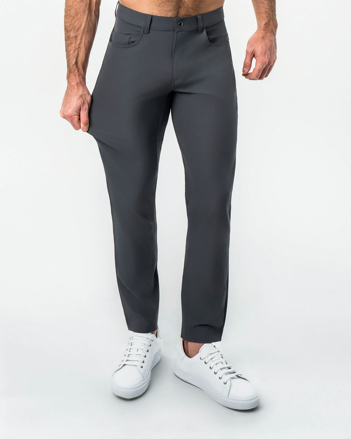 Athletic Fit Stretch Tech Chino - Charcoal