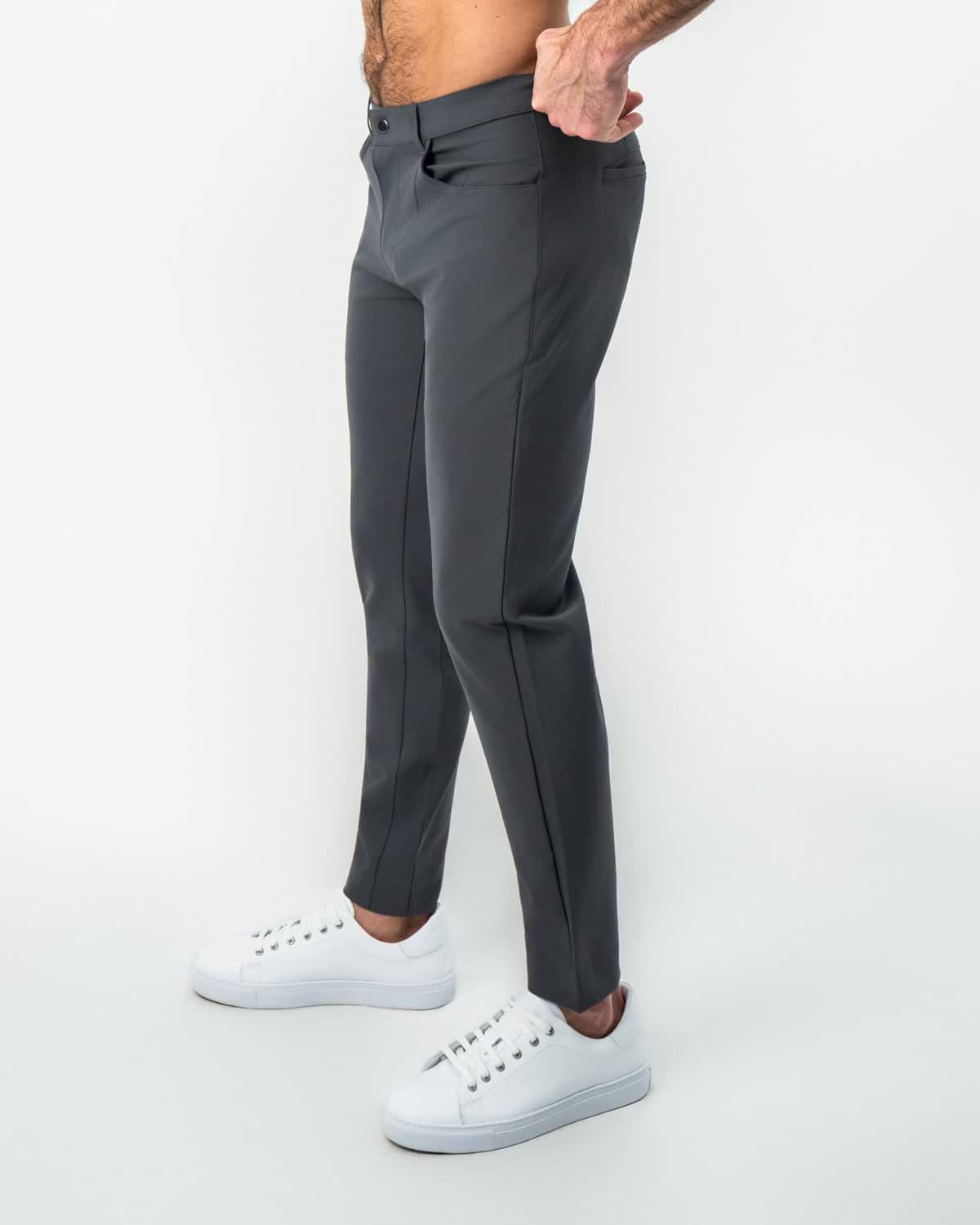Athletic Fit Stretch Tech Chino - Charcoal