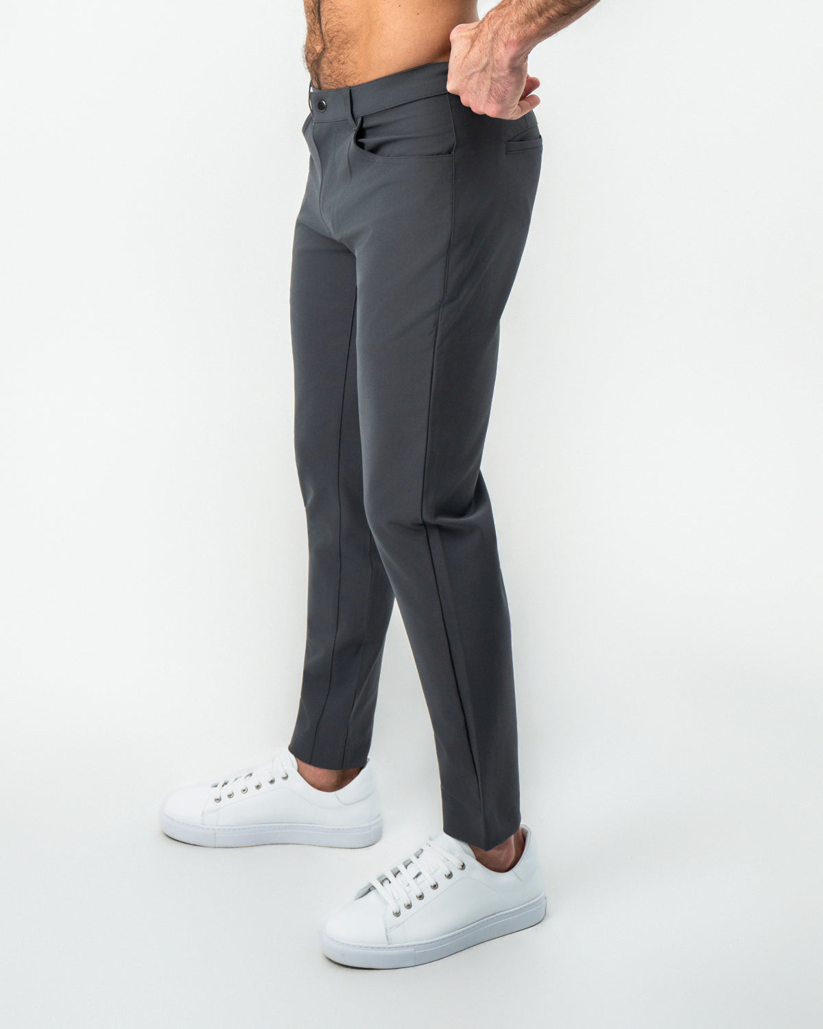Athletic Fit Stretch Tech Chino - Charcoal