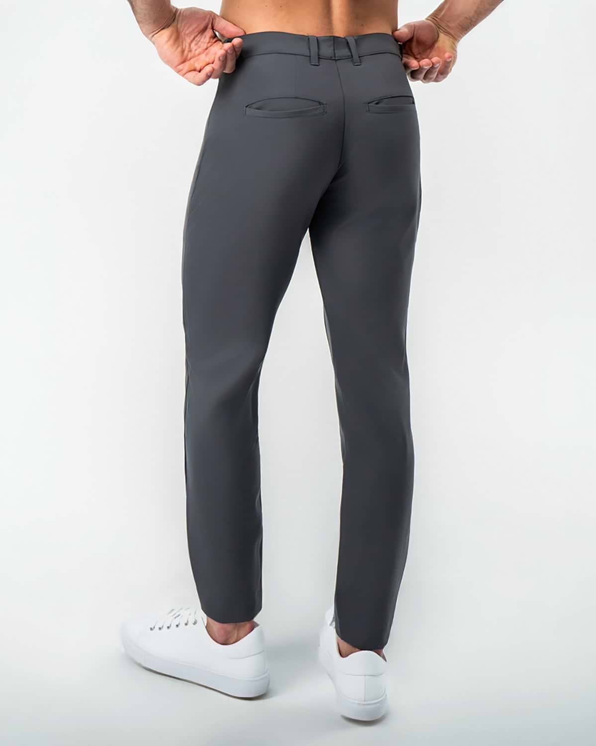 Athletic Fit Stretch Tech Chino - Charcoal