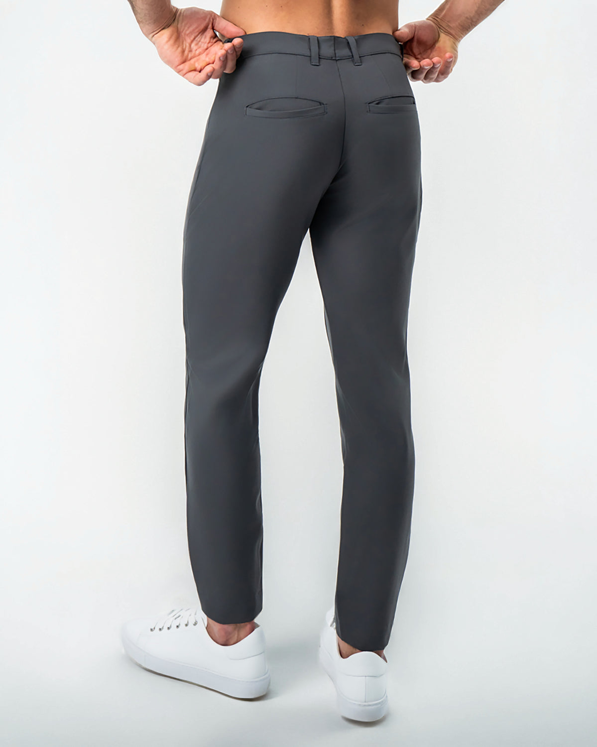 Athletic Fit Stretch Tech Chino - Charcoal