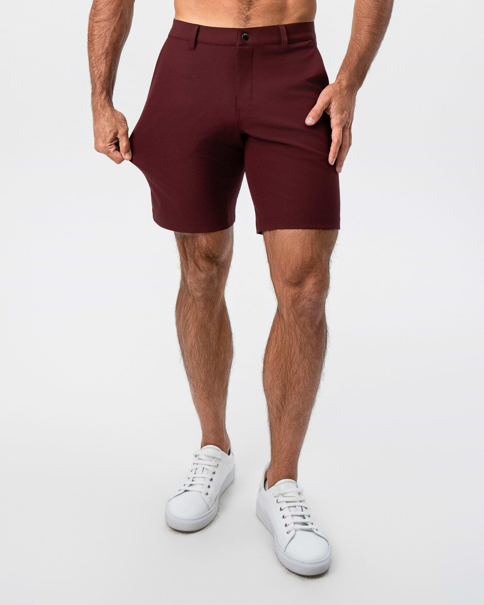 Athletic Fit Shorts - Maroon