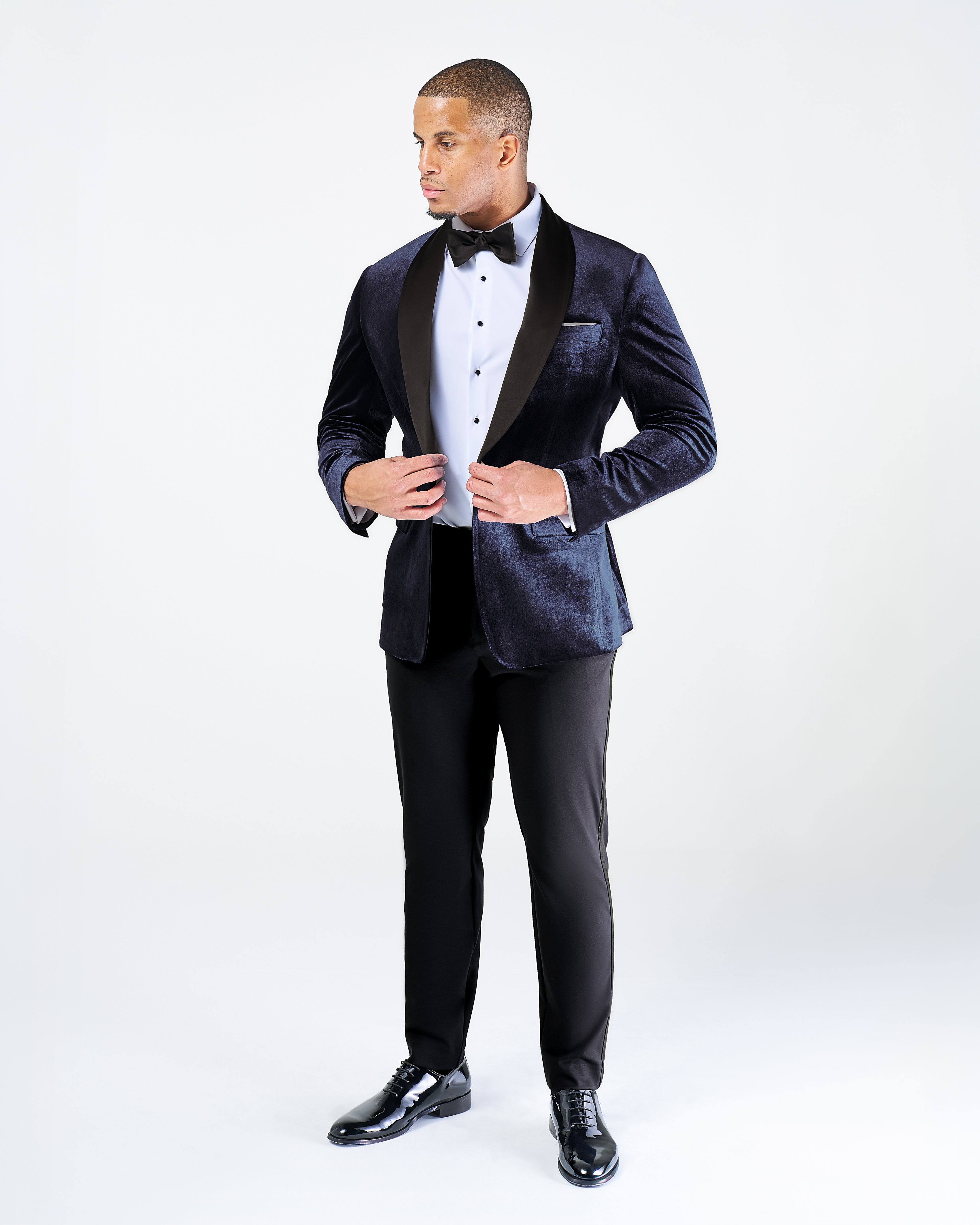 Athletic Fit Stretch Tuxedo Jacket - Navy Velvet