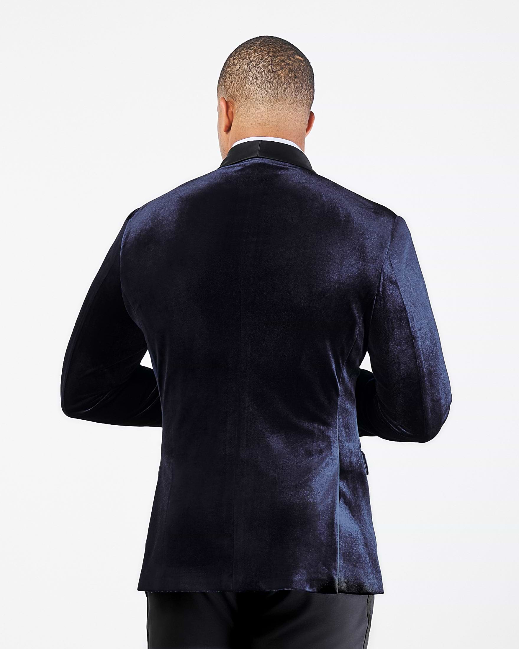 Athletic Fit Stretch Tuxedo Jacket - Navy Velvet
