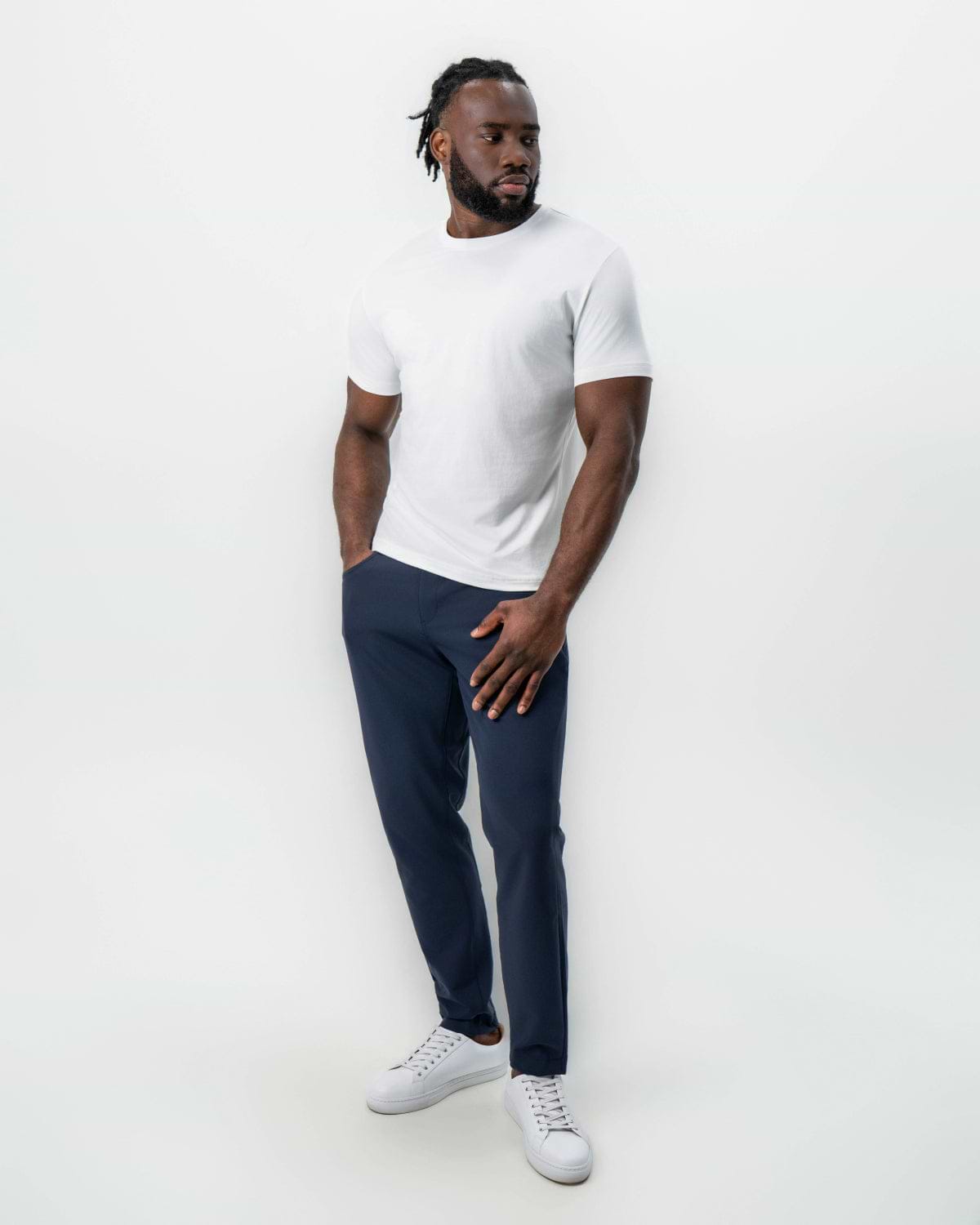 "The Taylor" White Short Sleeve Crewneck