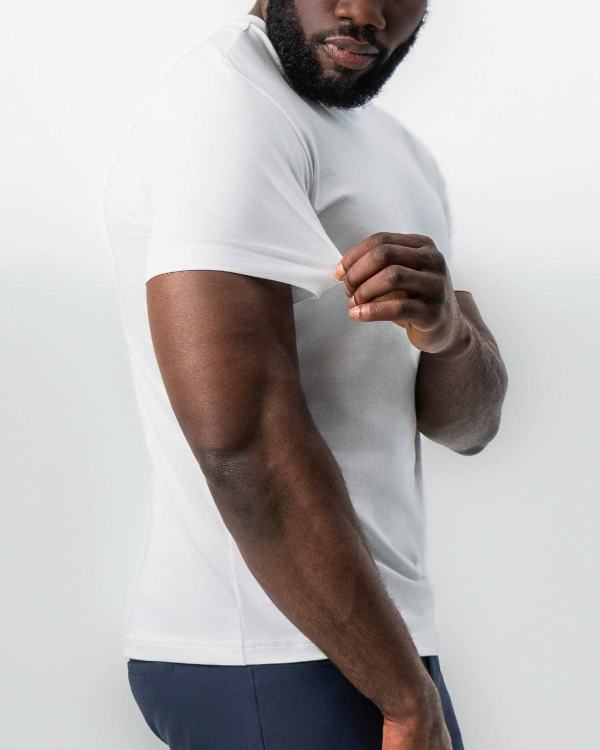 "The Taylor" White Short Sleeve Crewneck