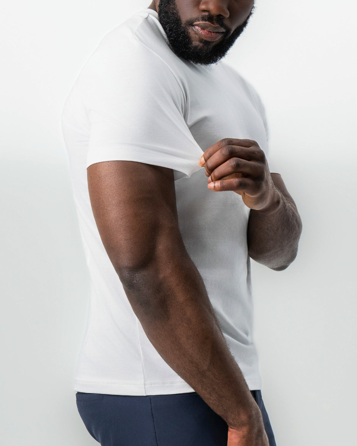 "The Taylor" White Short Sleeve Crewneck