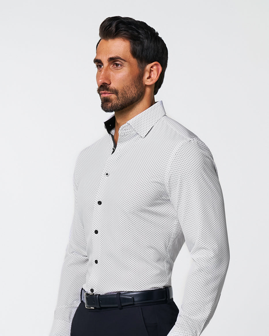 "The Tatar" White With Black Dots