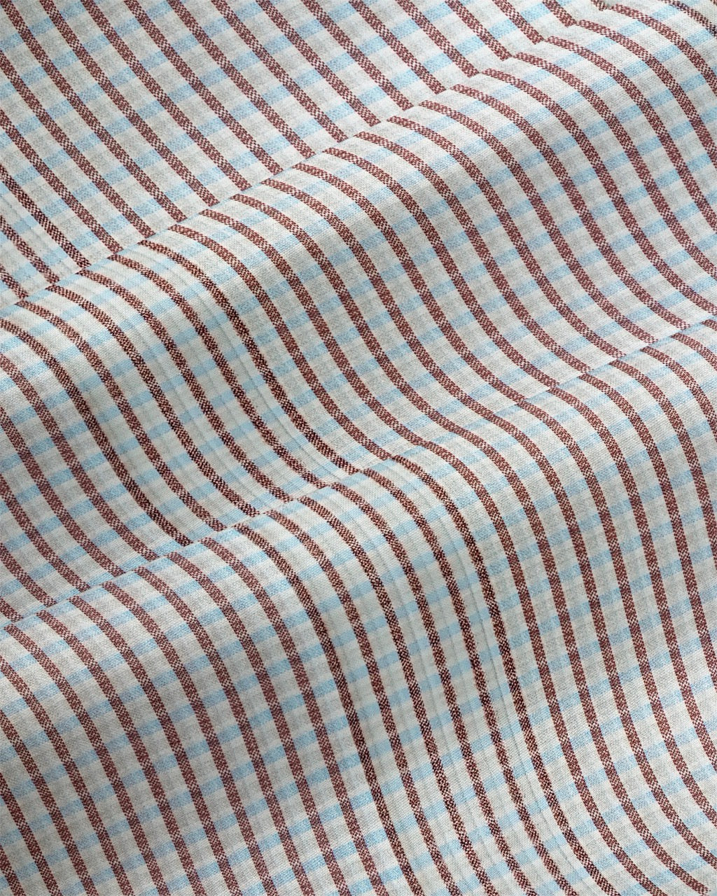 ''The Thorpe'' Light Blue & Brown Faded Cross Stripe