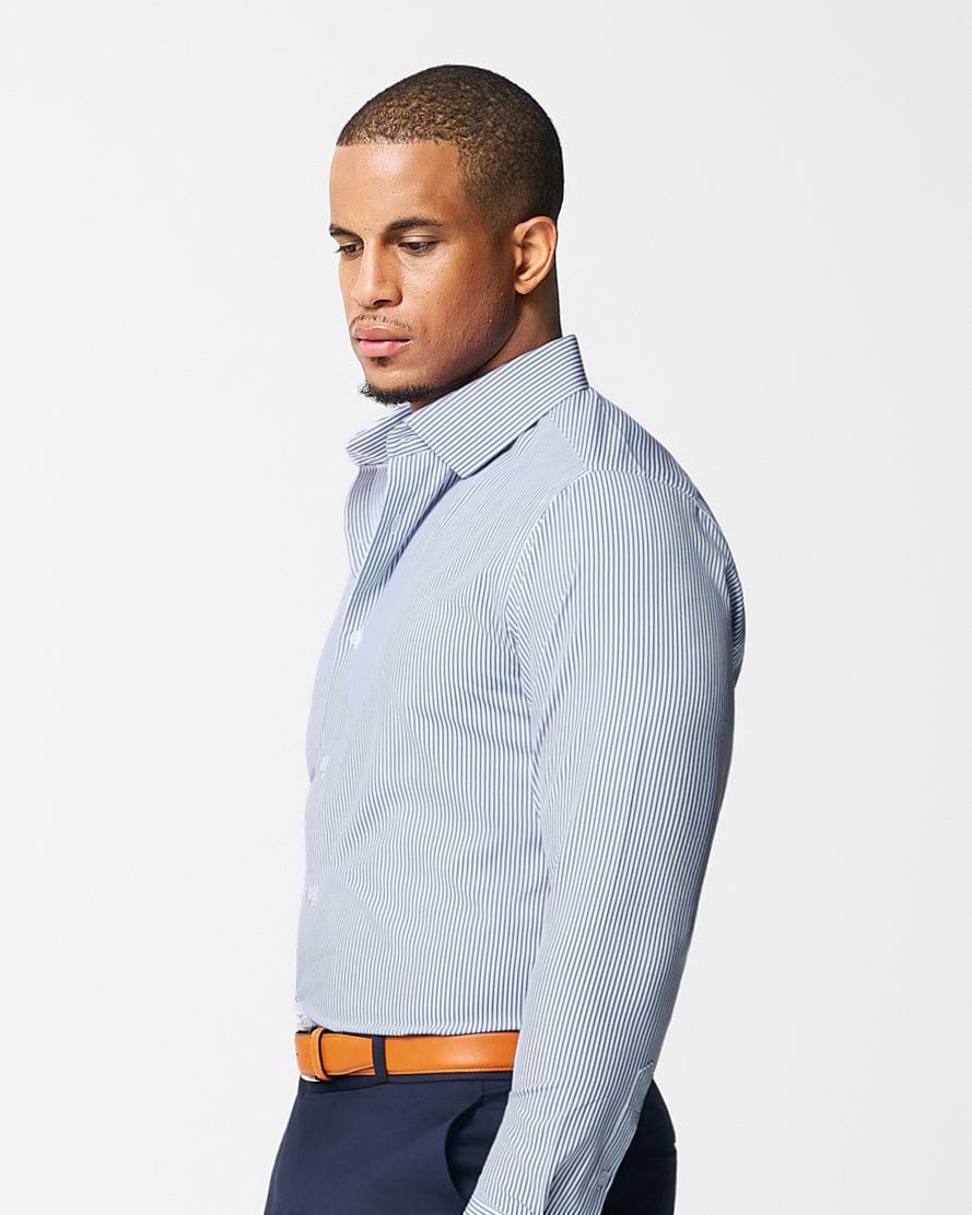 "The Tucker" Mid-Blue Bengal Stripe