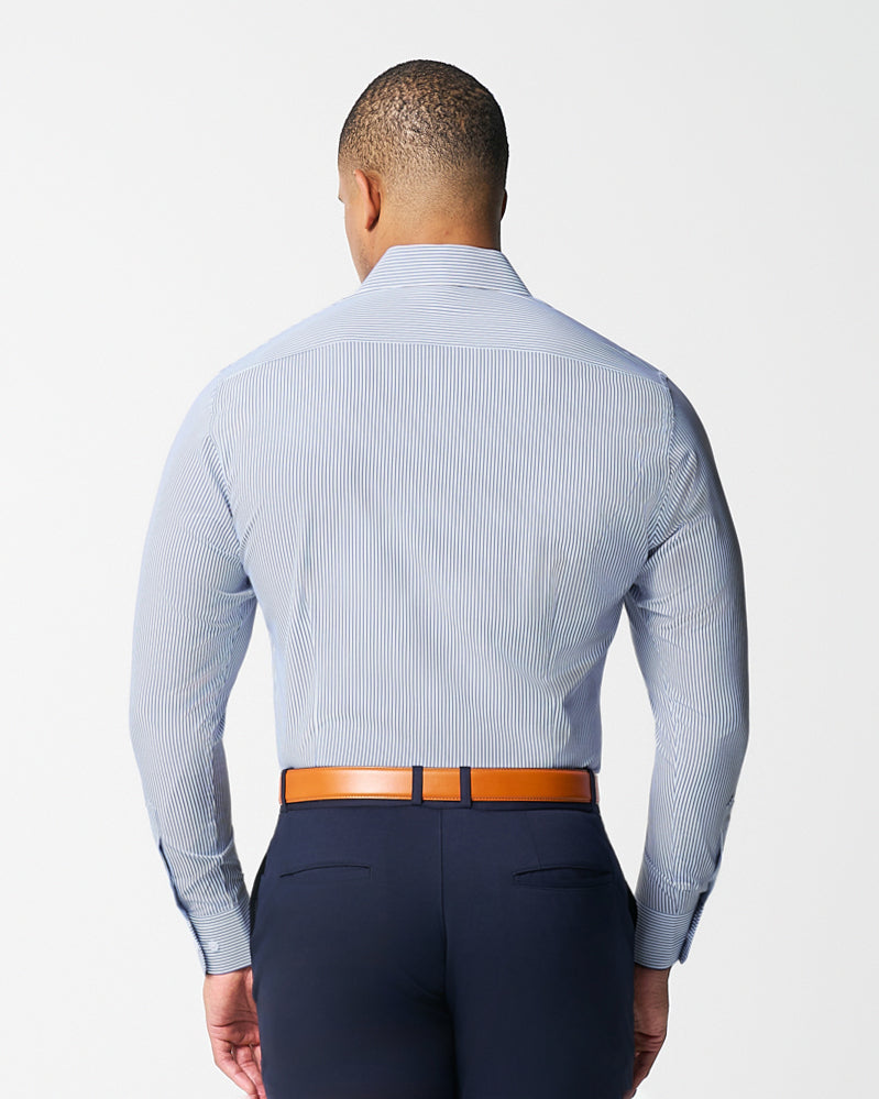 "The Tucker" Mid-Blue Bengal Stripe
