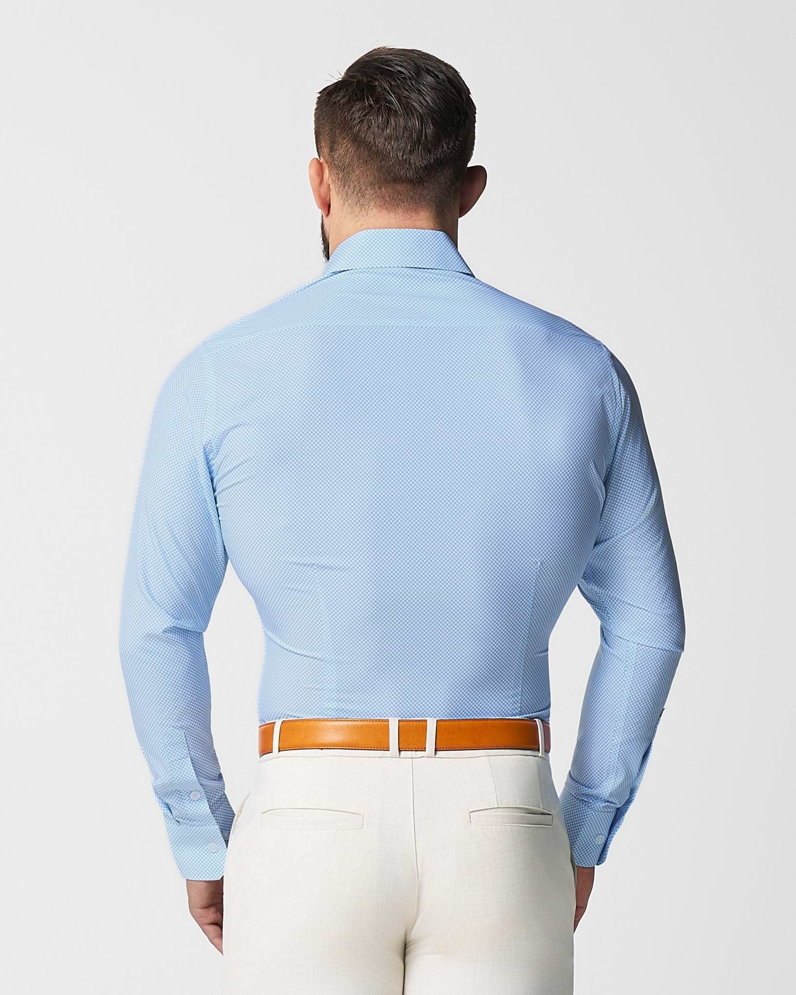 "The Vernor" Light Blue Square Check Print