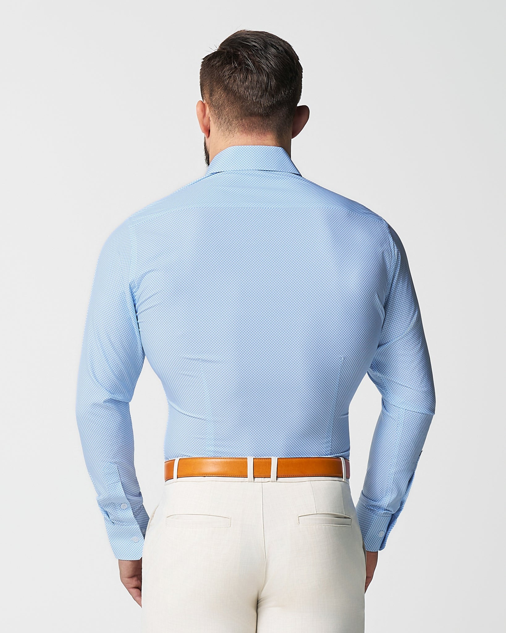 "The Vernor" Light Blue Square Check Print