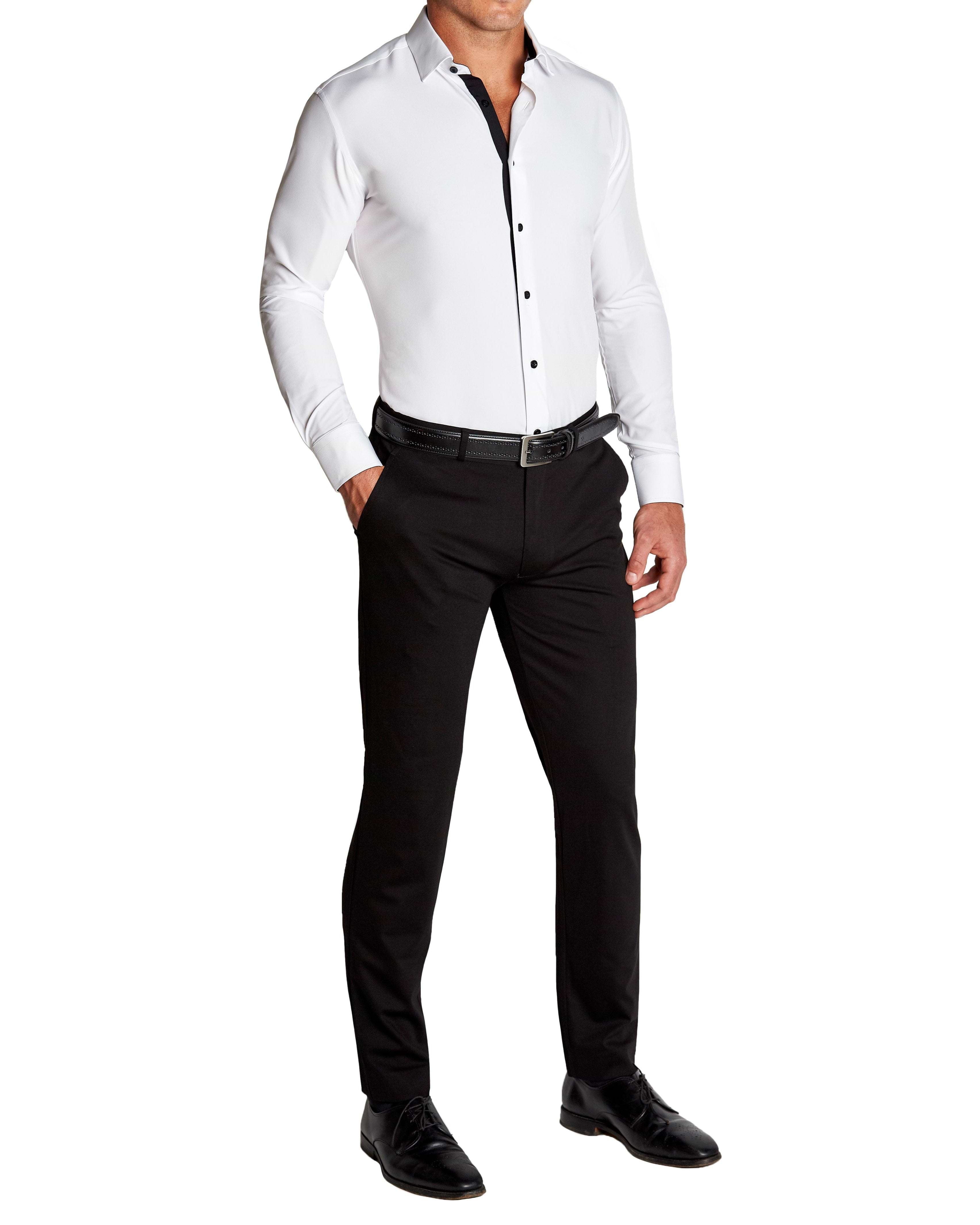 "The Vincent" Solid White with Black Accents