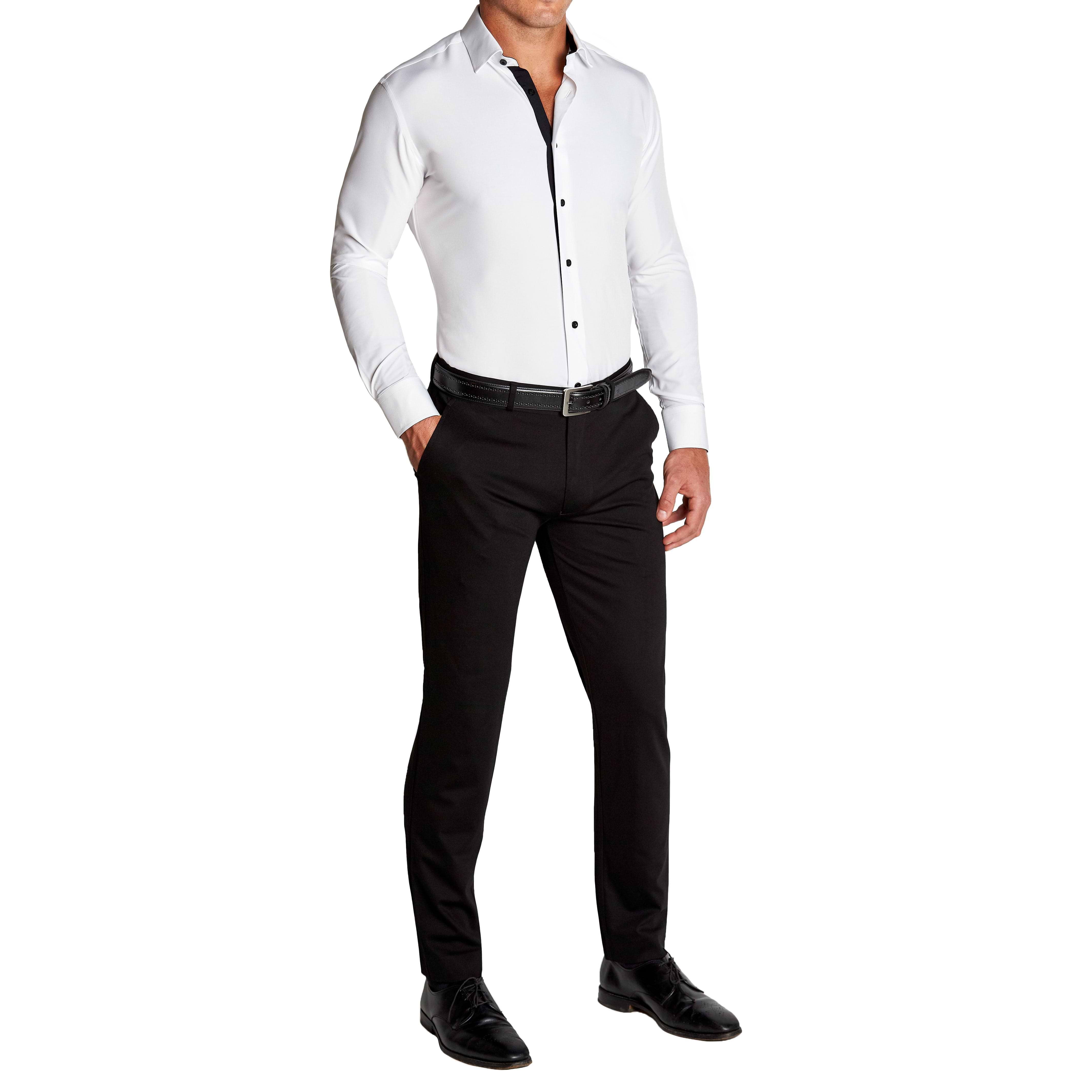 "The Vincent" Solid White with Black Accents