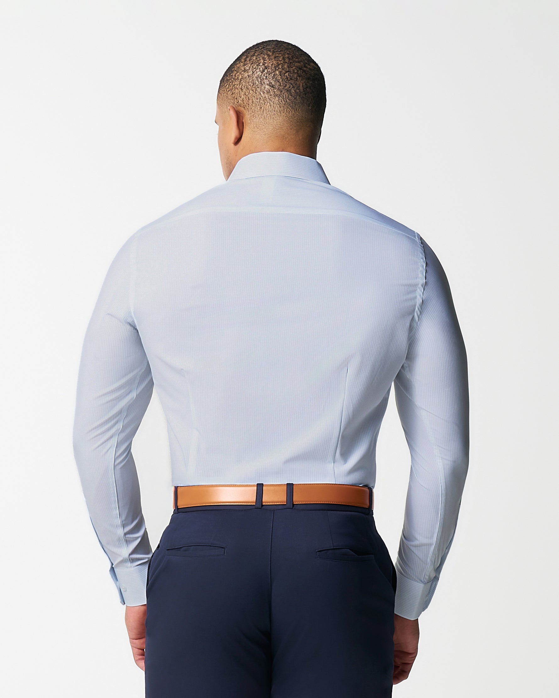 "The Watertown" White & Light Blue Mini Windowpane