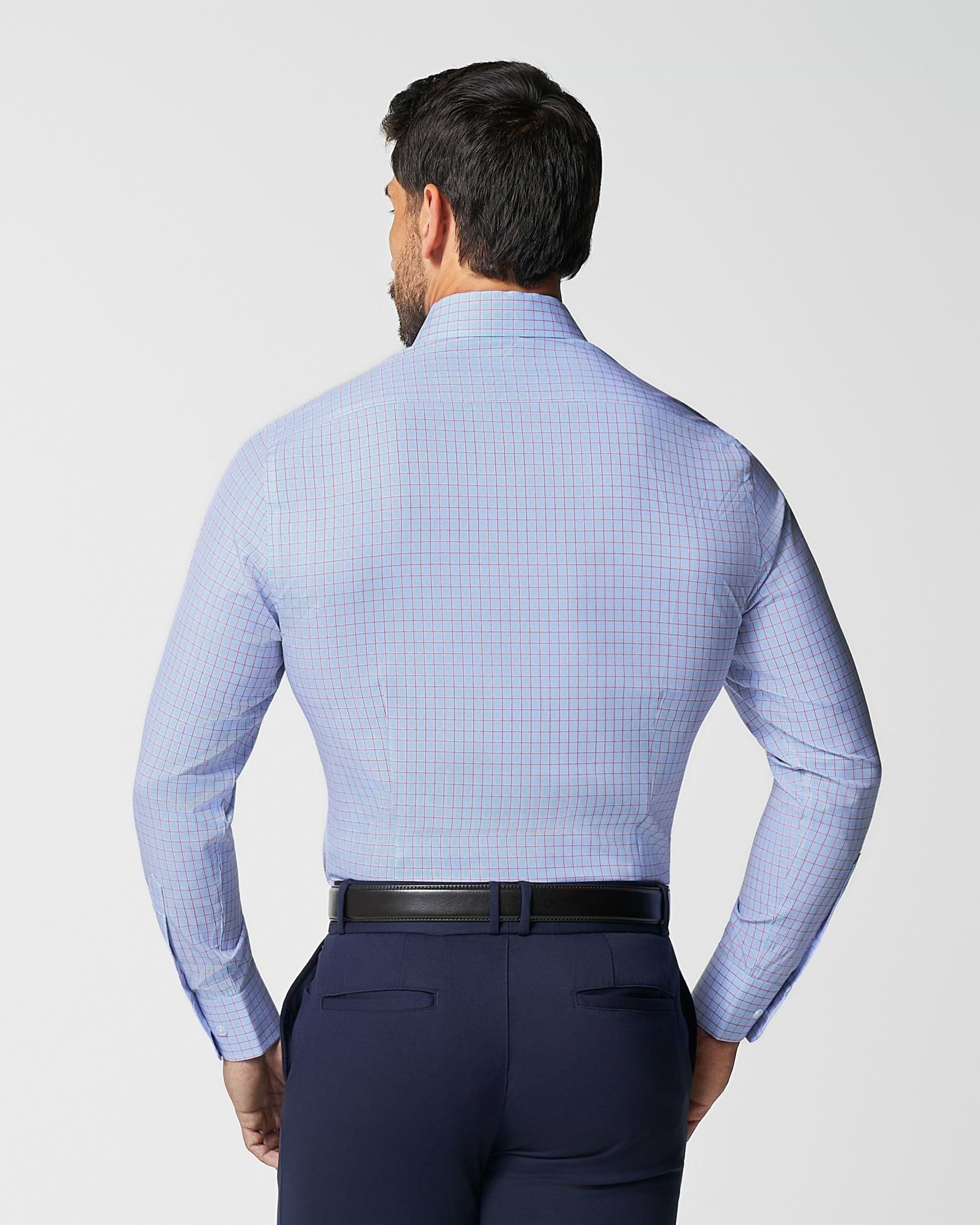 "The Weston" Light Blue, Pink & Black Plaid