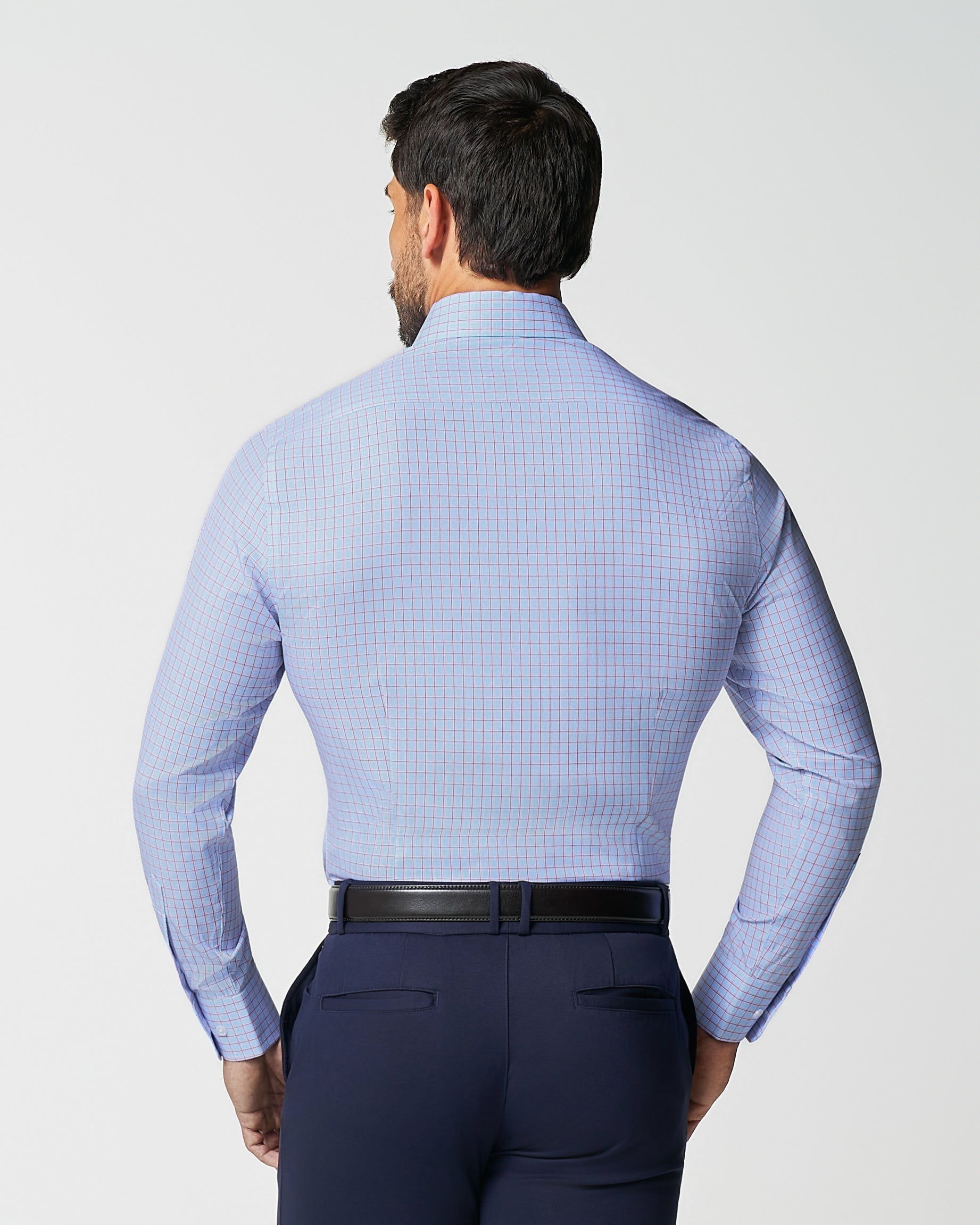 "The Weston" Light Blue, Pink & Black Plaid