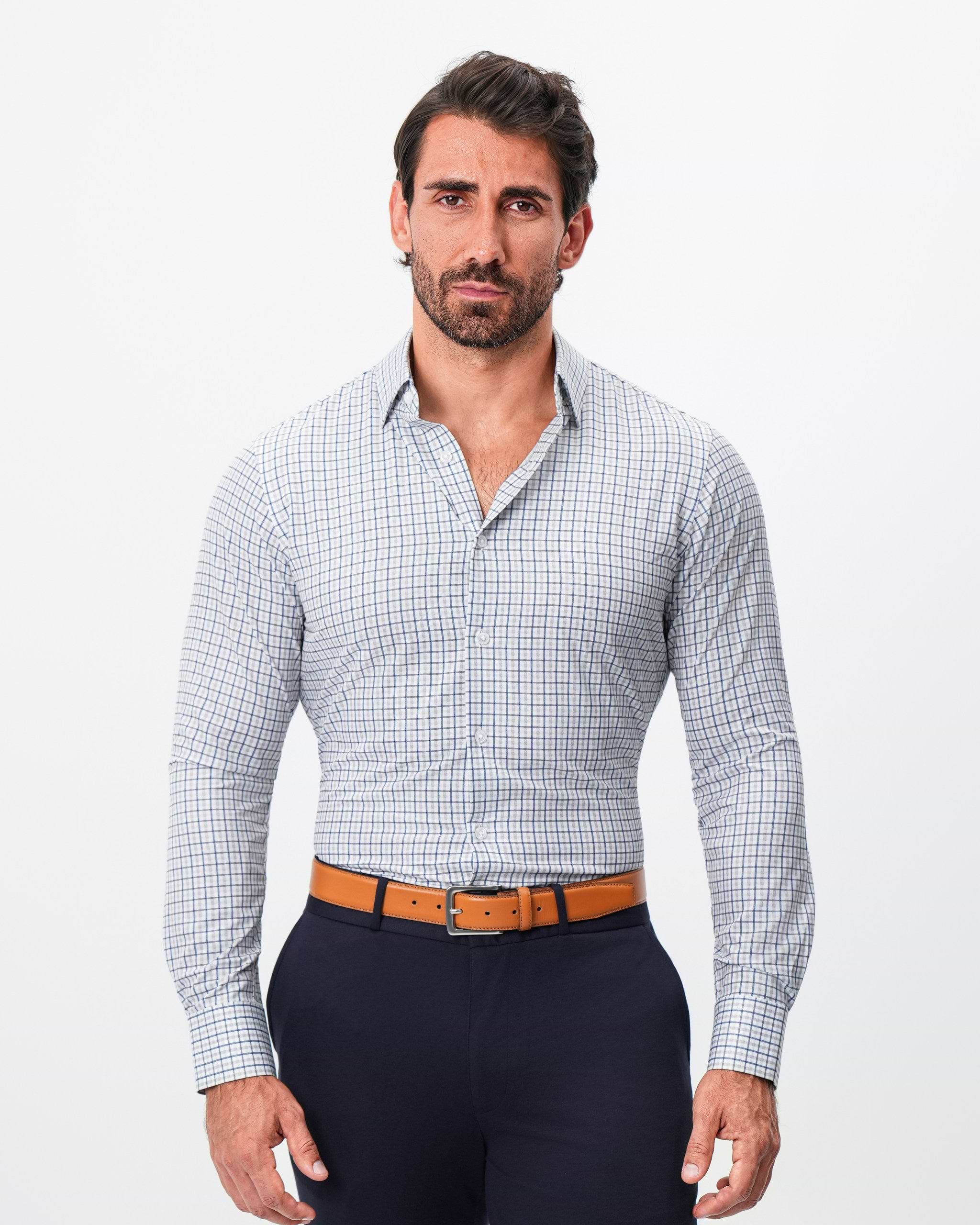 "The Winslow" Navy & Brown Check