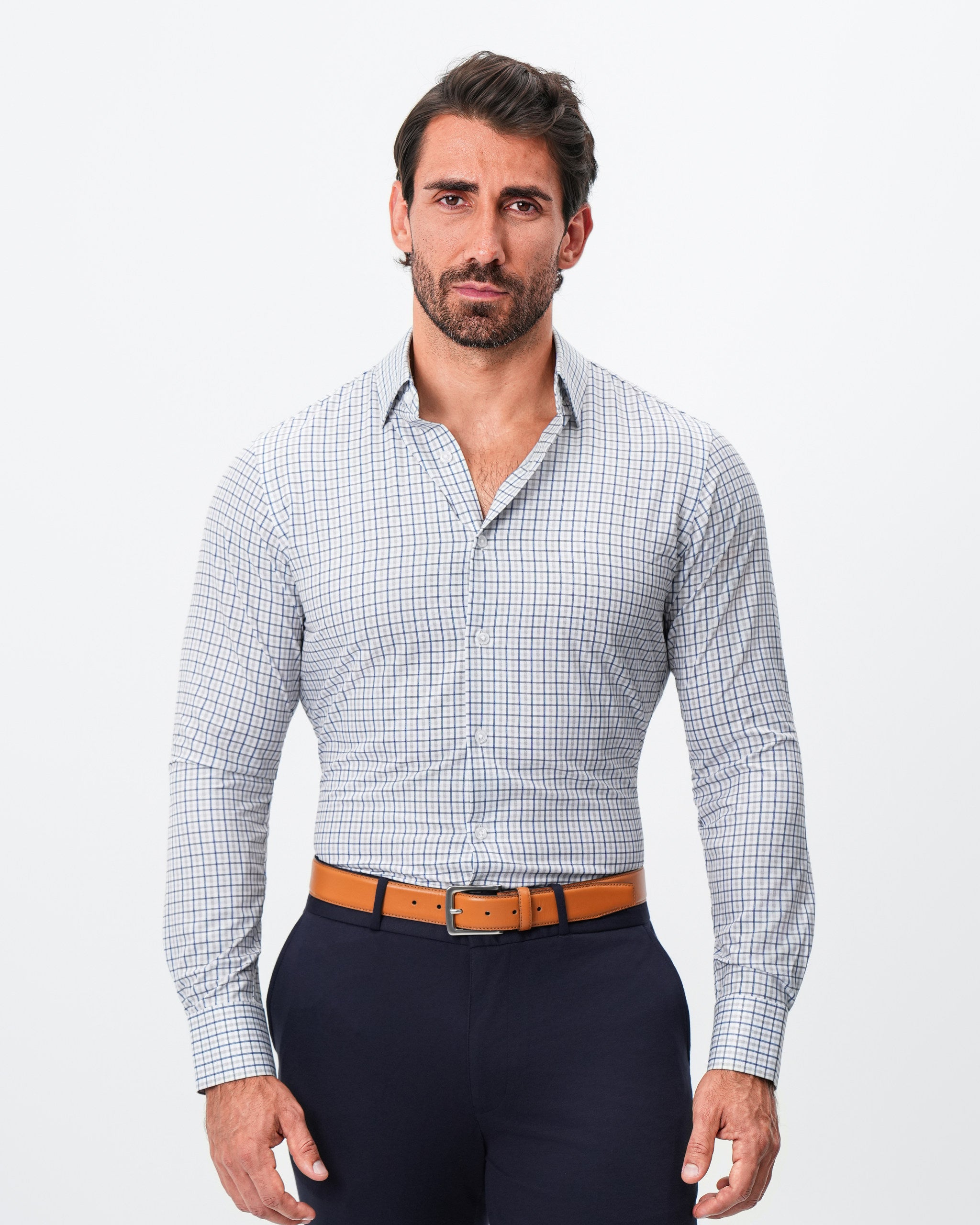 "The Winslow" Navy & Brown Check