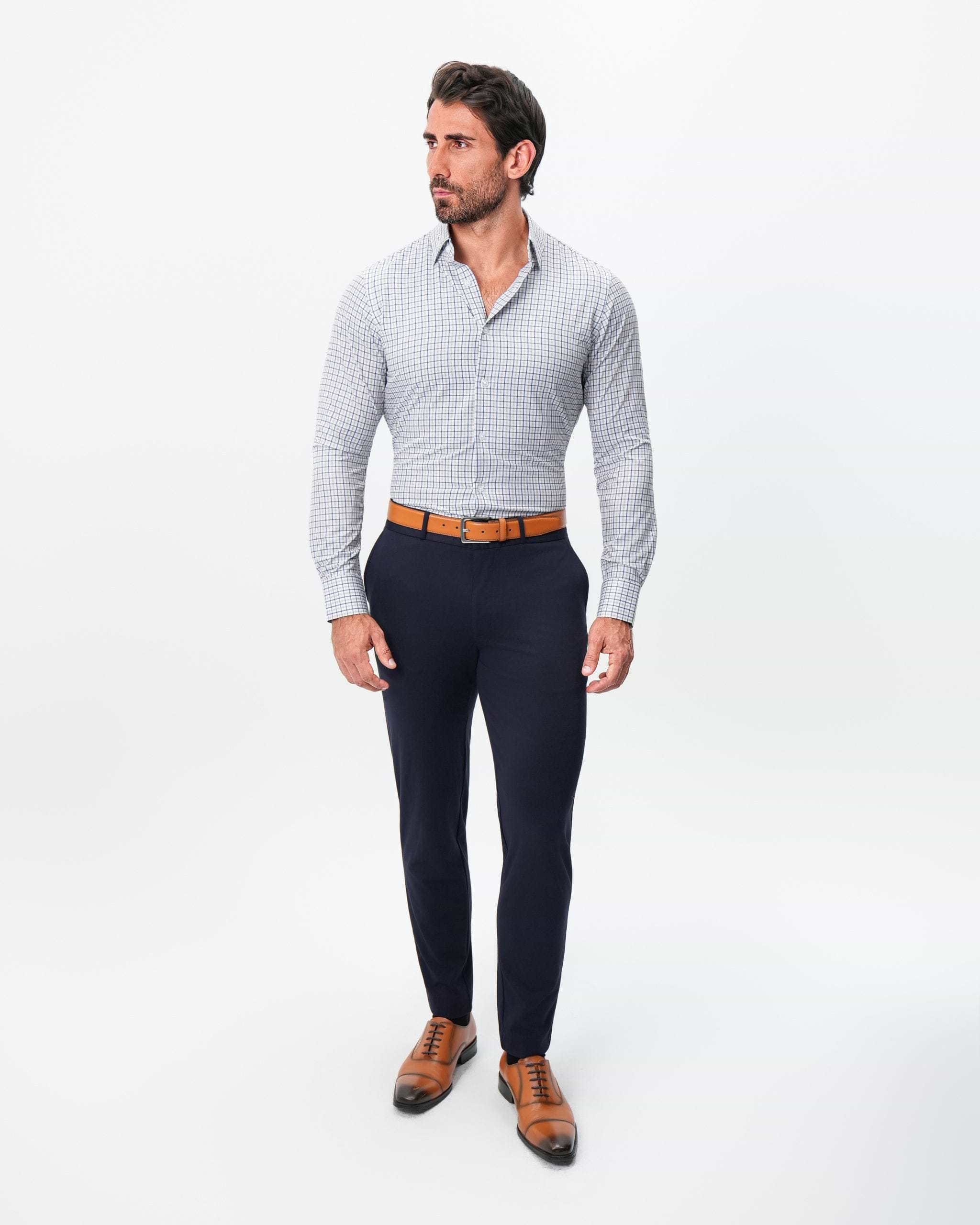"The Winslow" Navy & Brown Check