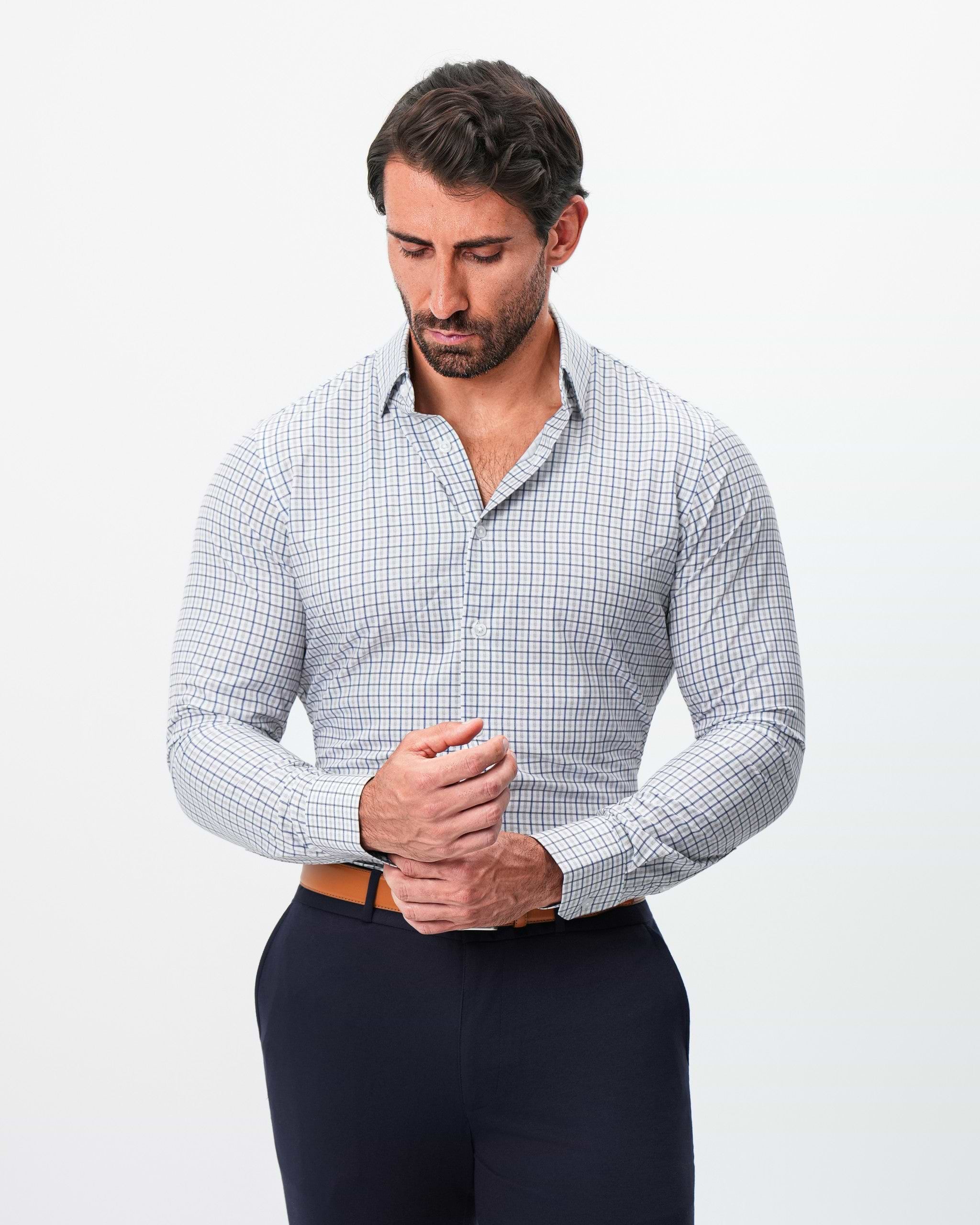 "The Winslow" Navy & Brown Check