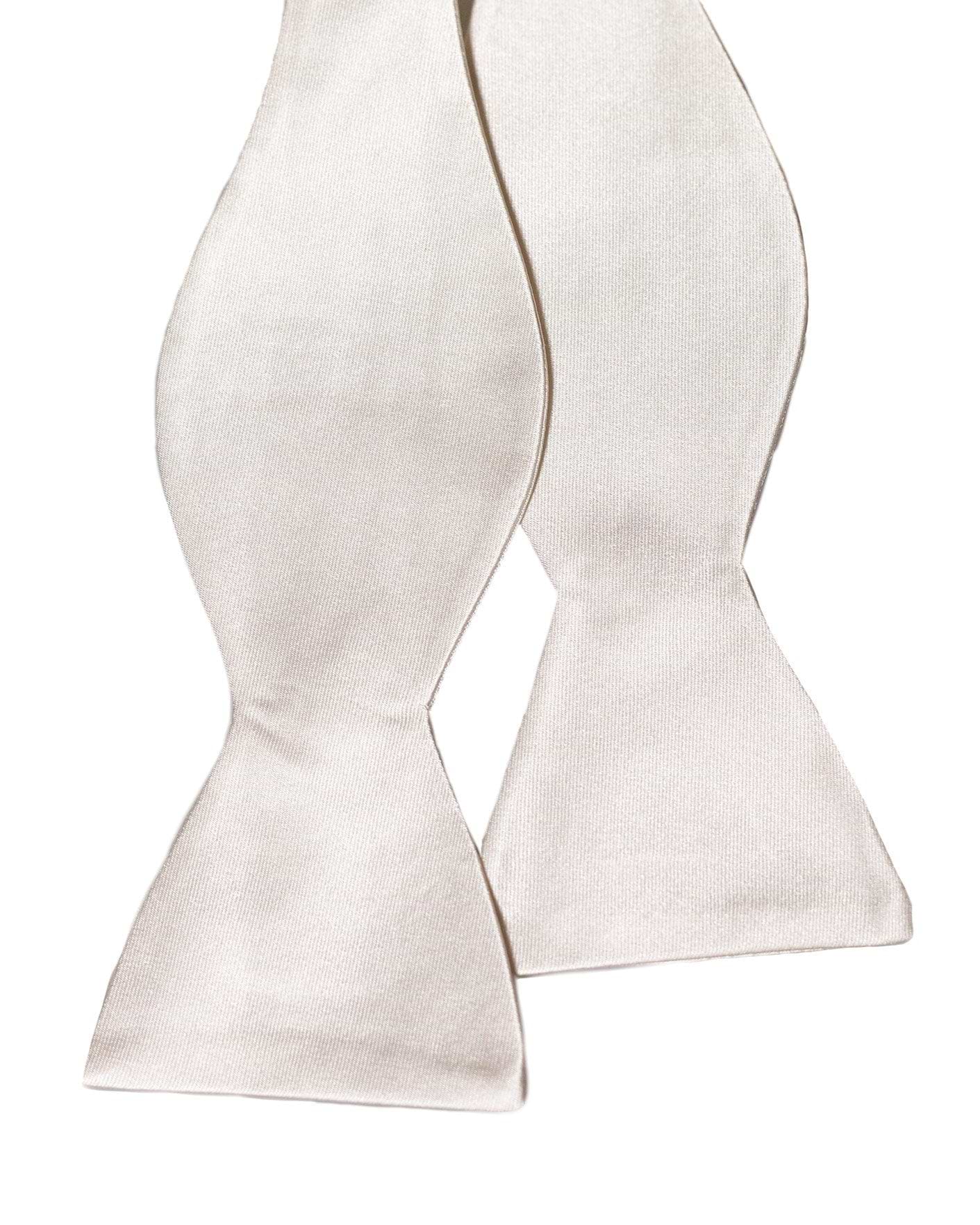 White Silk Bowtie
