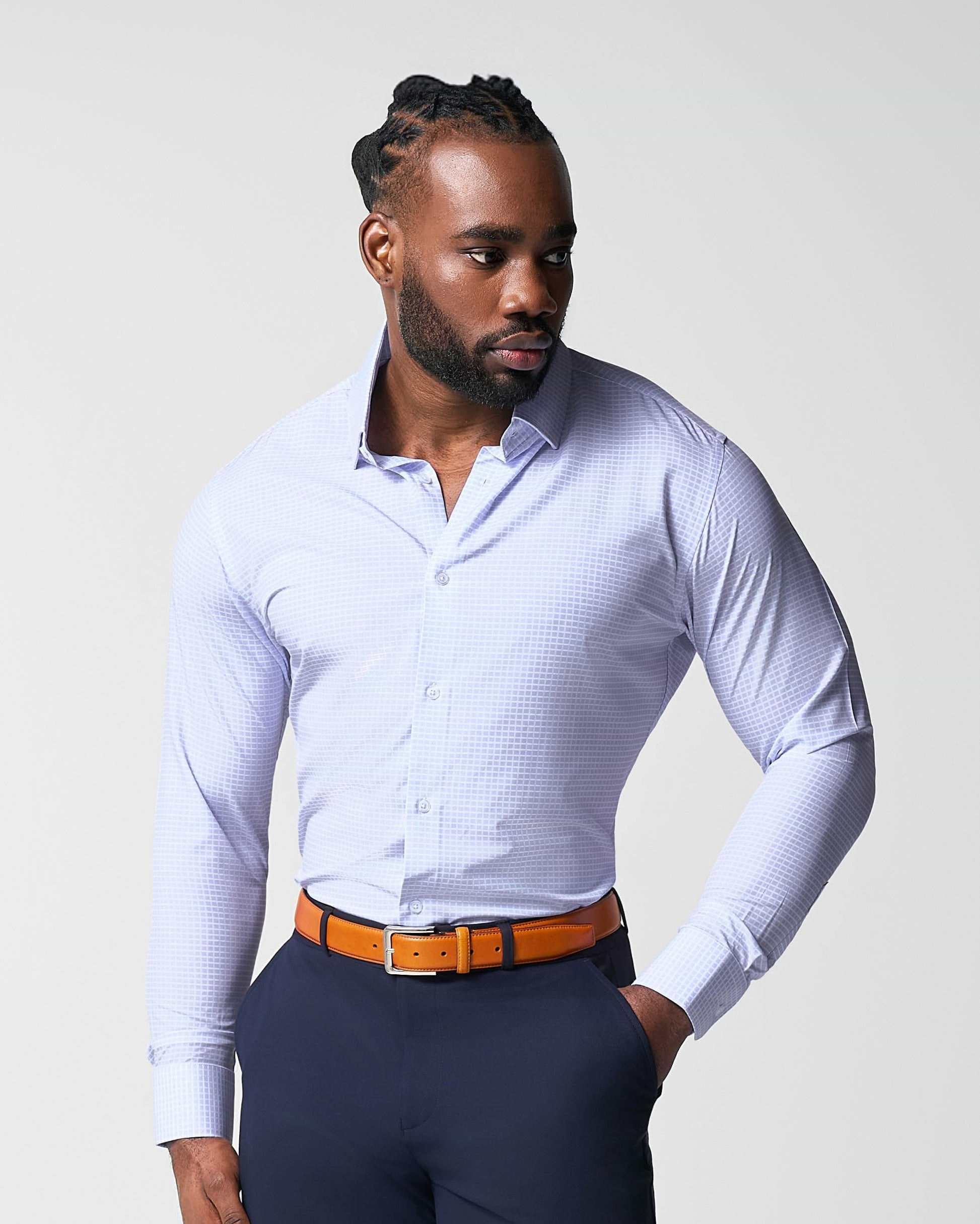 "The Xavier" Lavender with White Windowpane