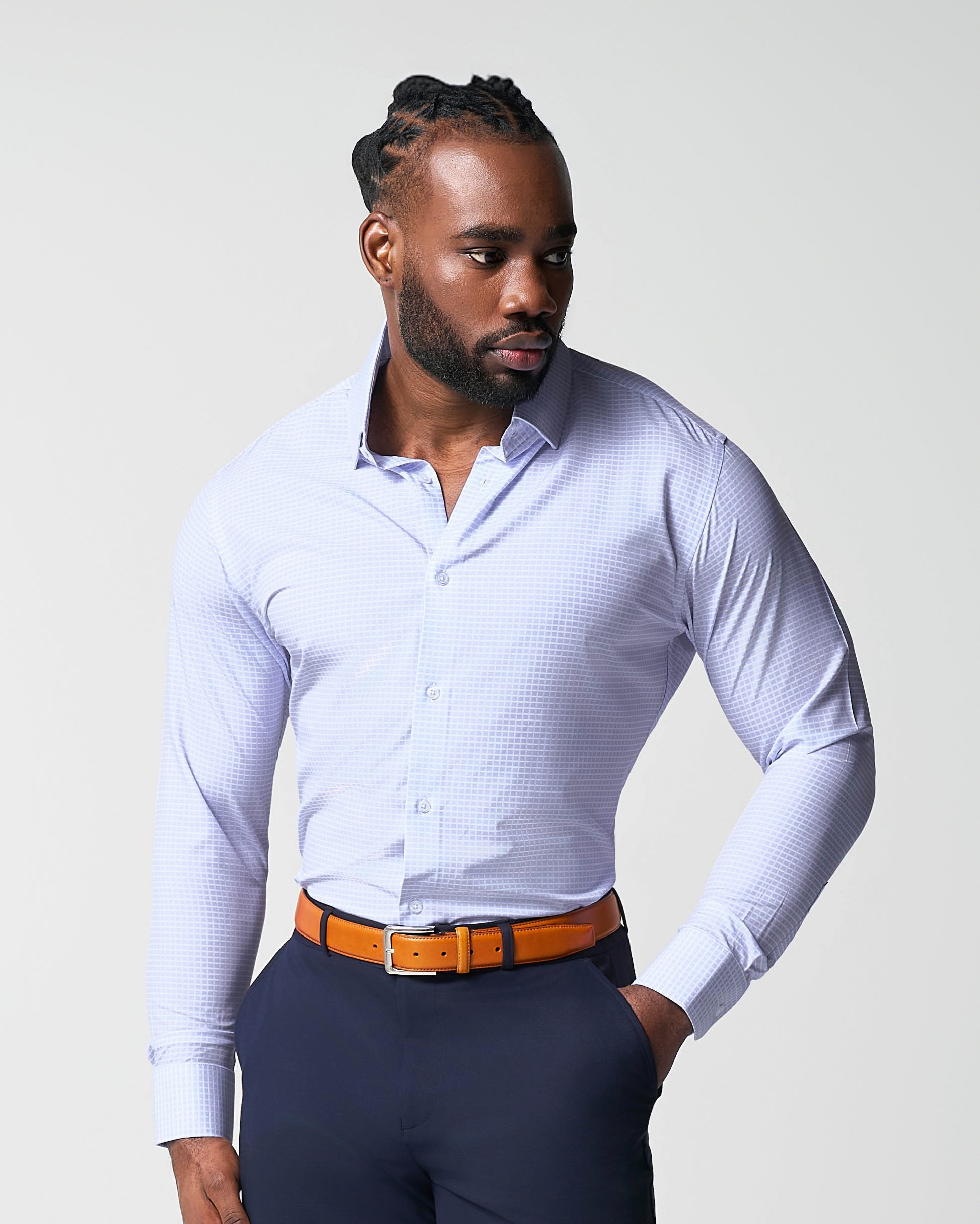 "The Xavier" Lavender with White Windowpane