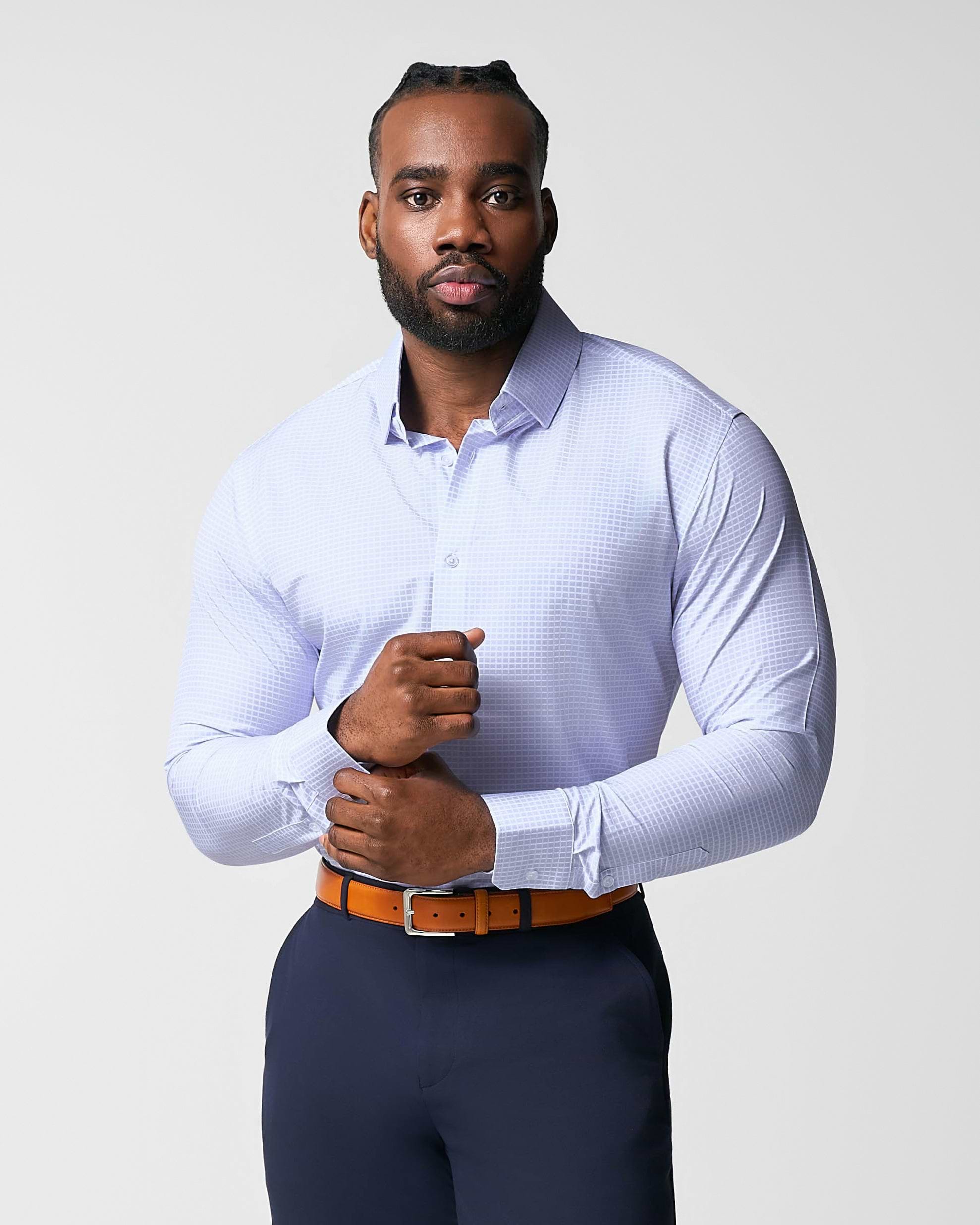 "The Xavier" Lavender with White Windowpane
